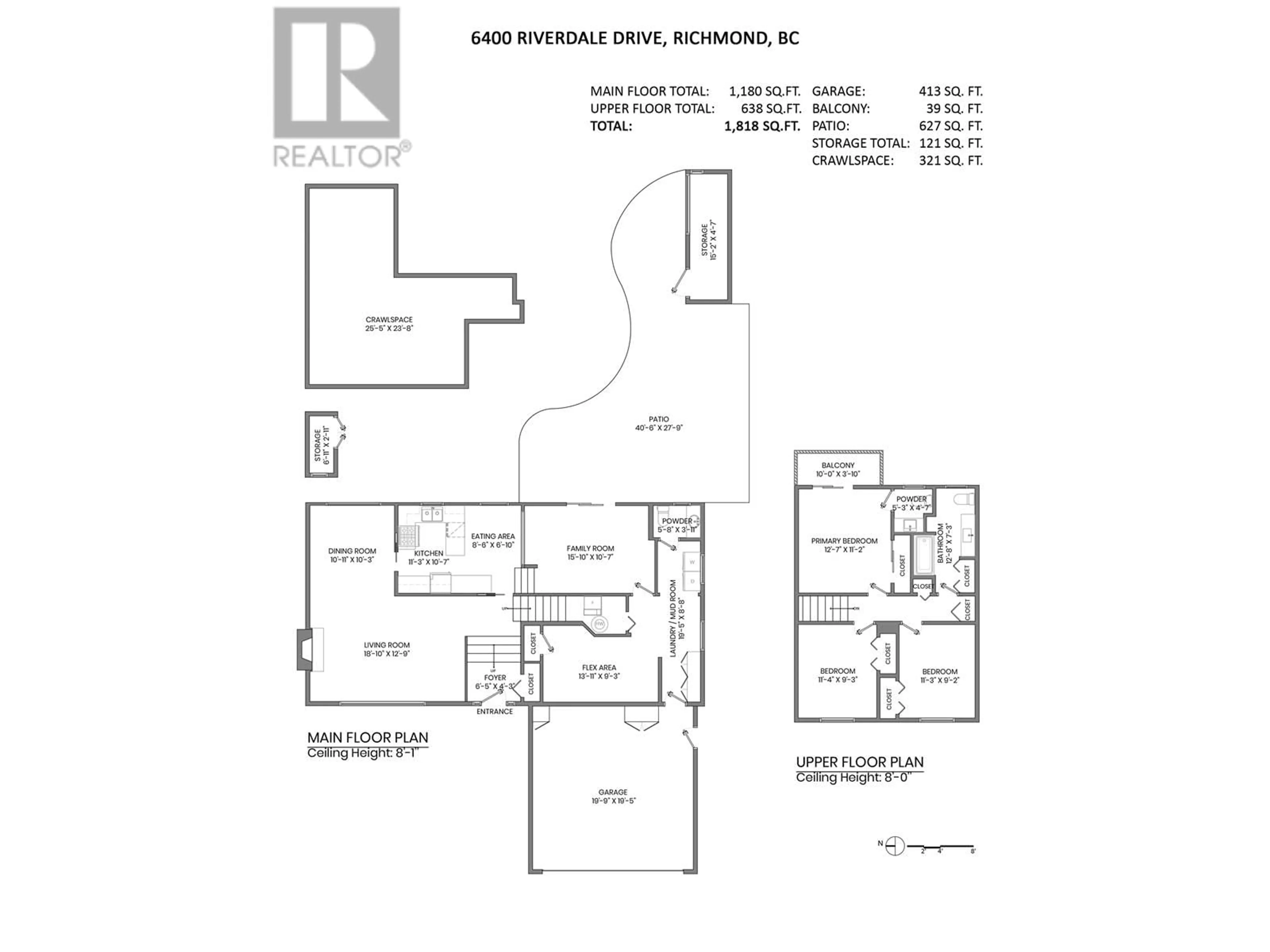 Floor plan for 6400 RIVERDALE DRIVE, Richmond British Columbia V7C2G1