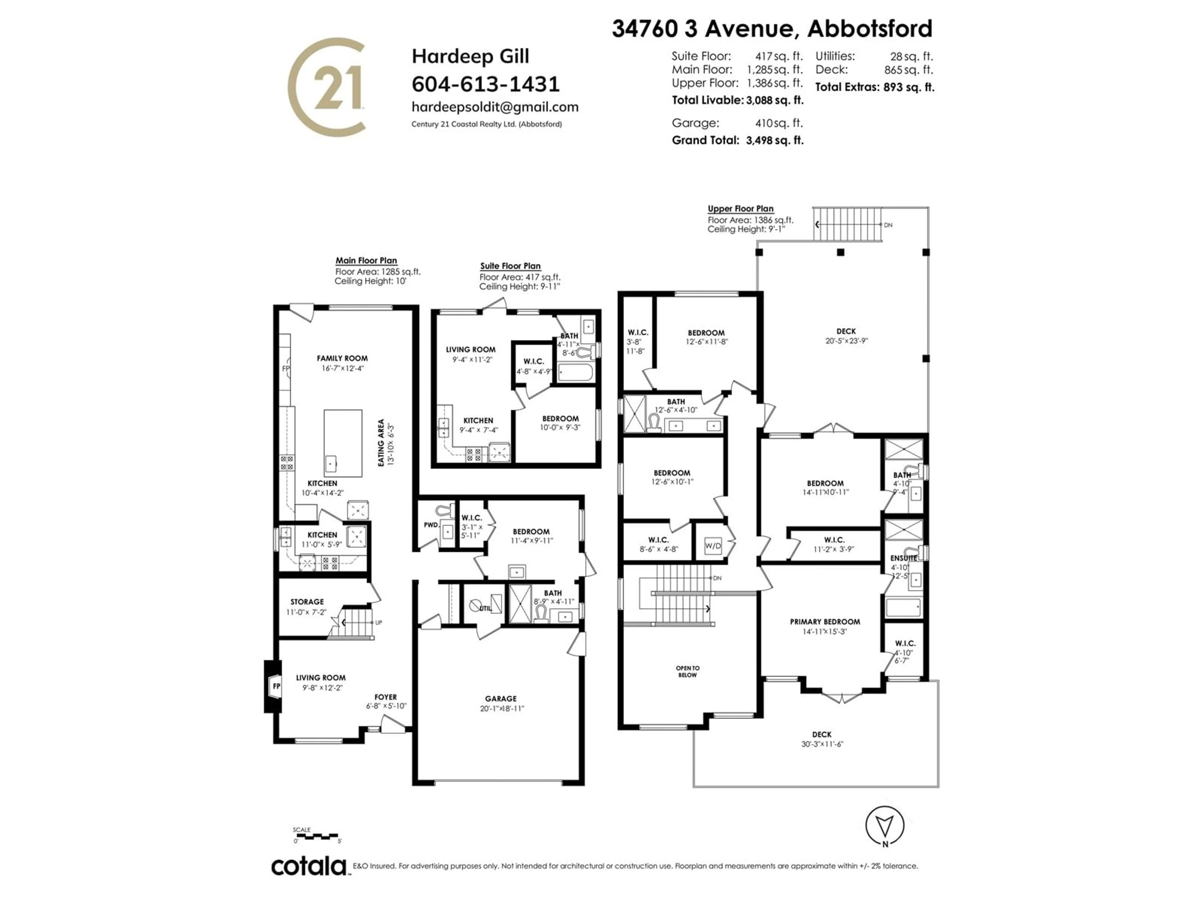 Floor plan for 34760 3RD AVENUE, Abbotsford British Columbia V2S8B9