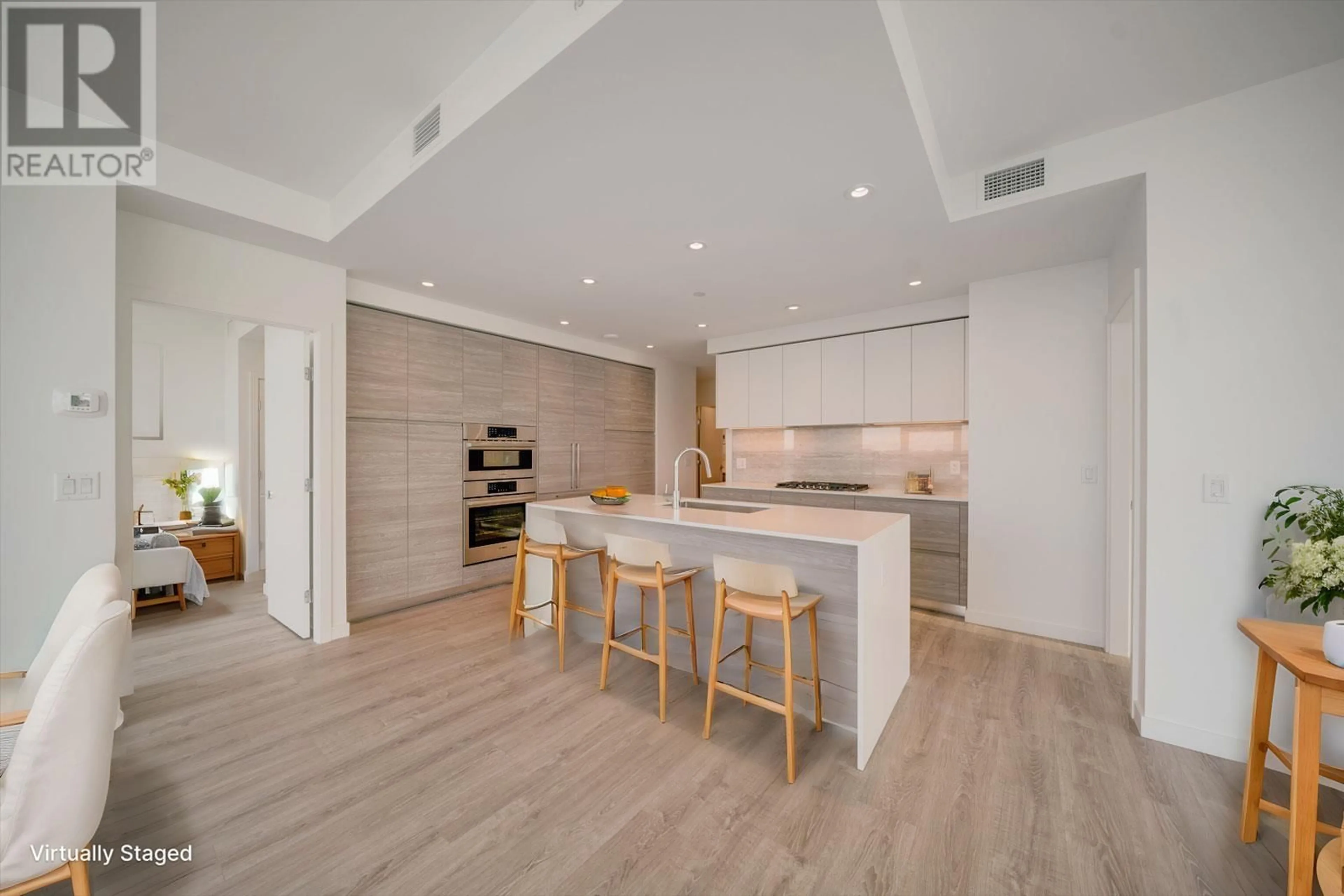 Open concept kitchen, wood/laminate floor for 2807 - 680 QUAYSIDE DRIVE, New Westminster British Columbia V3M0P2