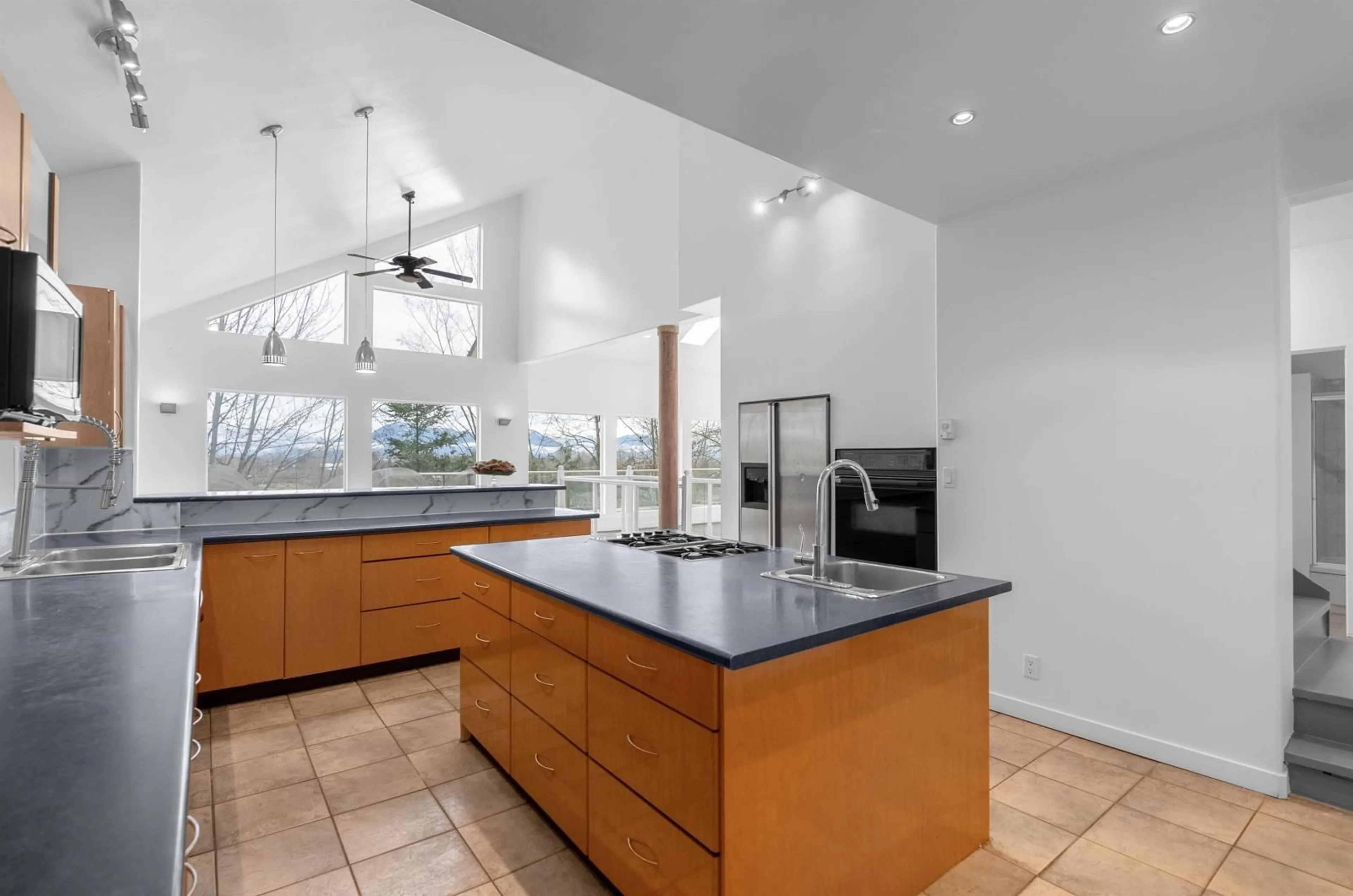 Contemporary kitchen, ceramic/tile floor for 5823 PROMONTORY ROAD|Promontory, Sardis British Columbia V2R4M4