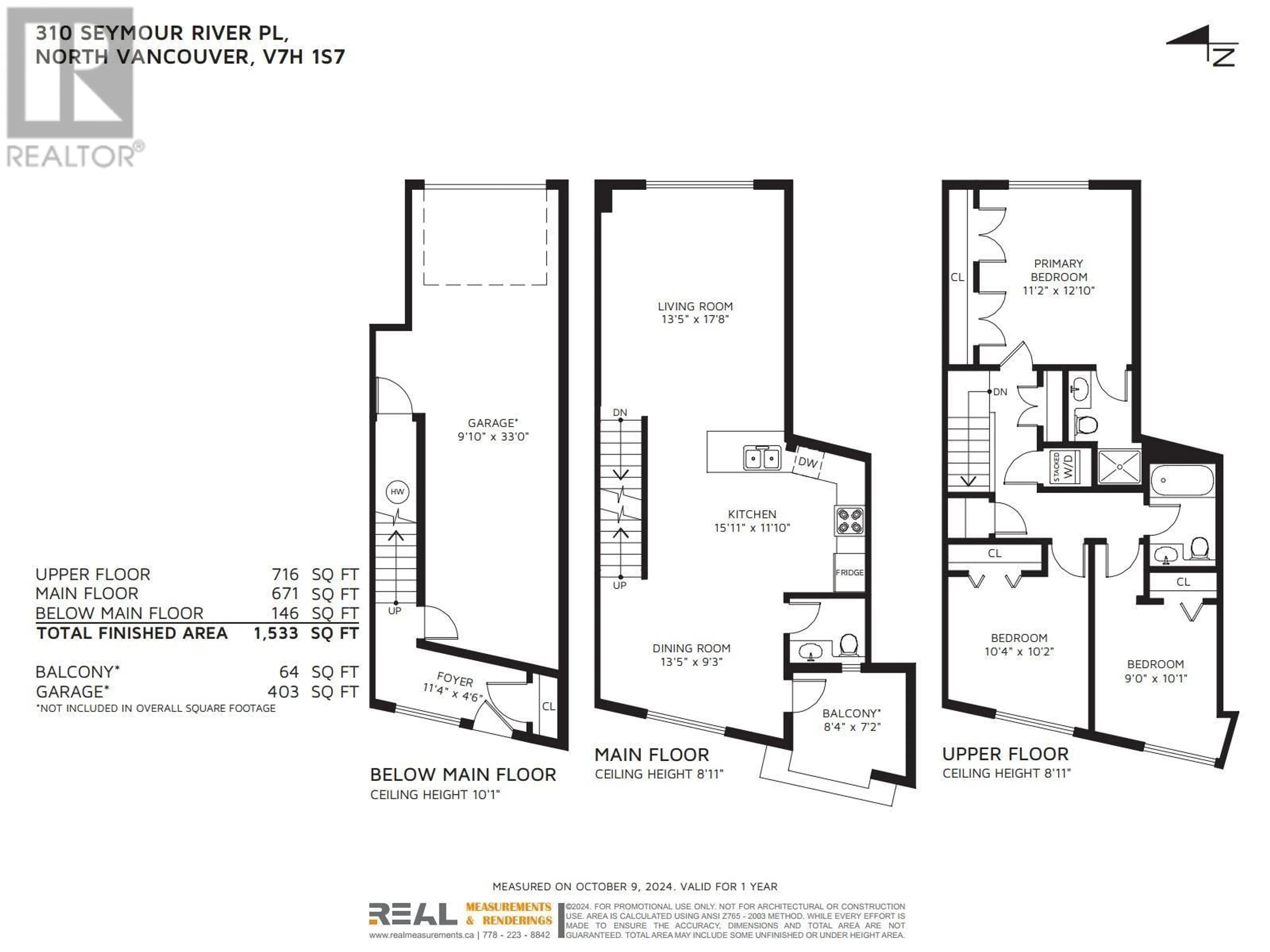 Floor plan for 310 SEYMOUR RIVER PLACE, North Vancouver British Columbia V7H1S7