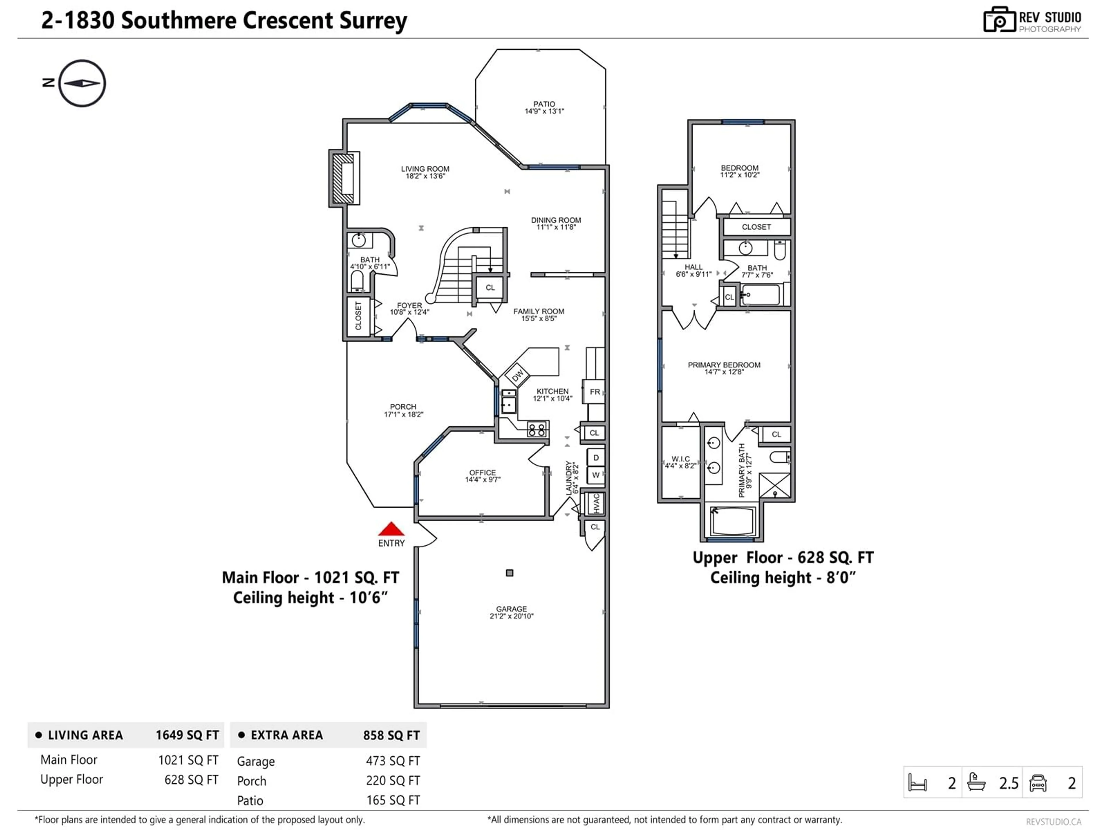 Floor plan for 2 1830 SOUTHMERE CRESCENT, Surrey British Columbia V4A6W9