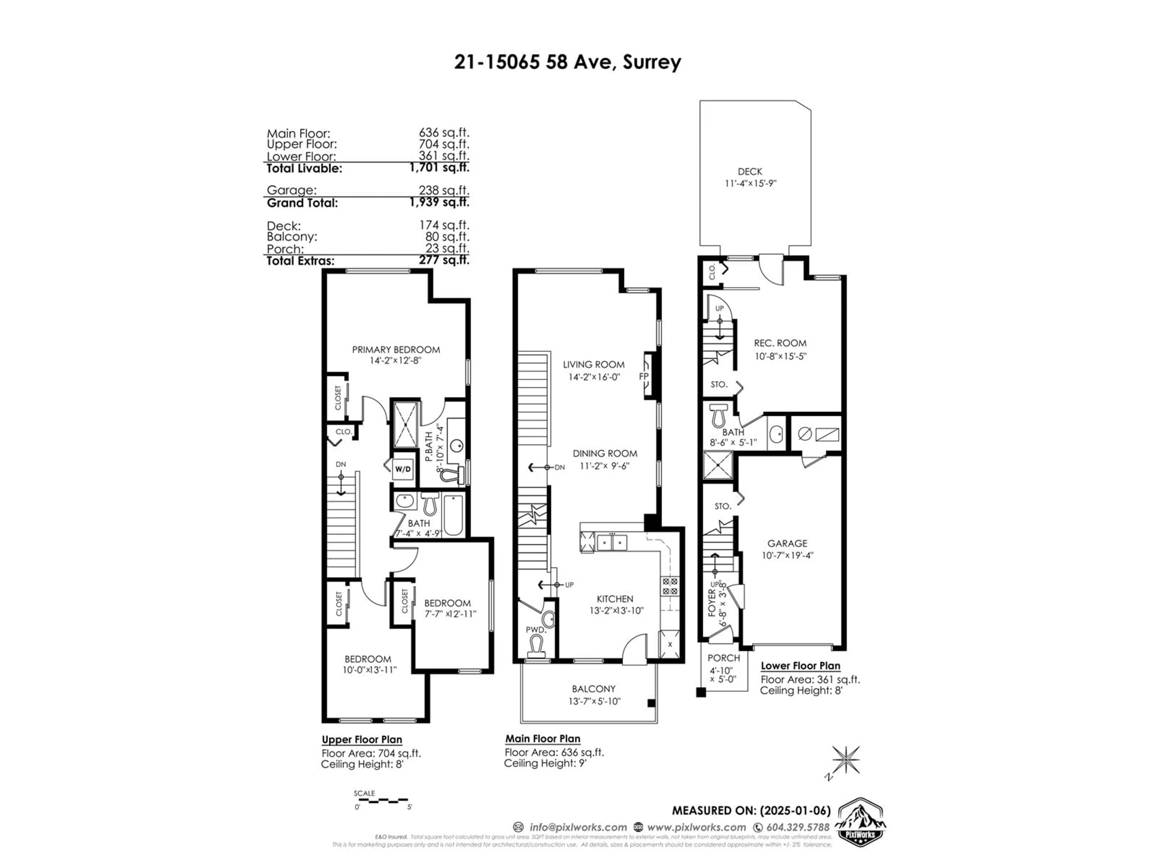 Floor plan for 21 15065 58 AVENUE, Surrey British Columbia V3S8Z5