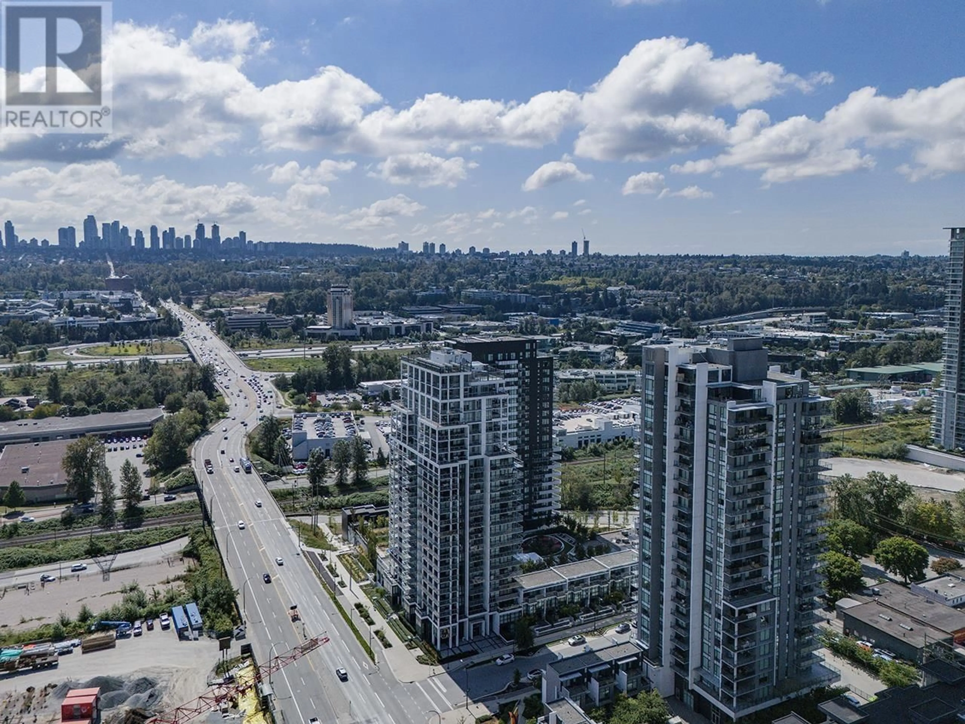 A pic from outside/outdoor area/front of a property/back of a property/a pic from drone, city buildings view from balcony for 705 4488 JUNEAU STREET, Burnaby British Columbia V5C0M4