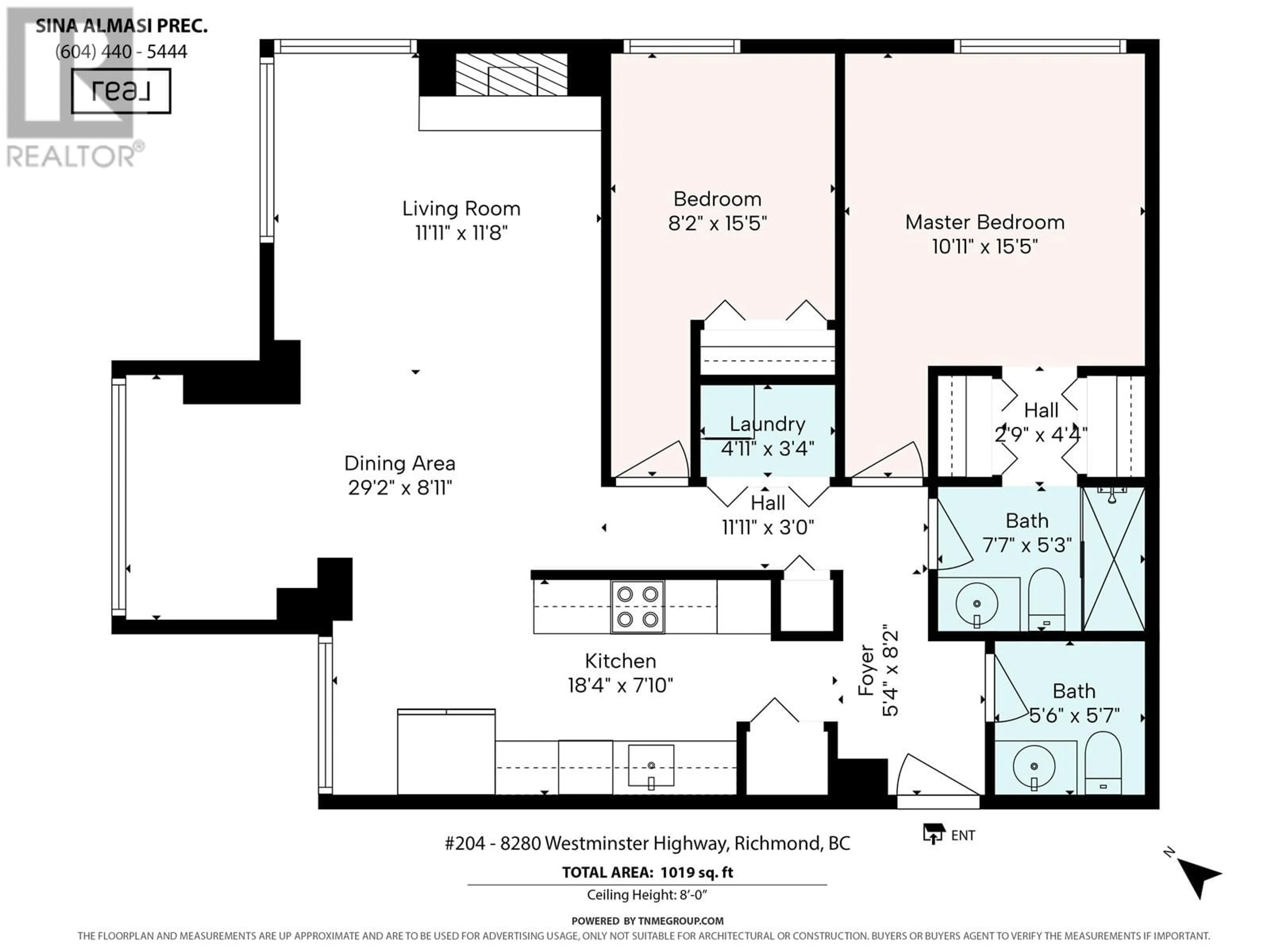 Floor plan for 204 8280 WESTMINSTER HIGHWAY, Richmond British Columbia V6X3W3