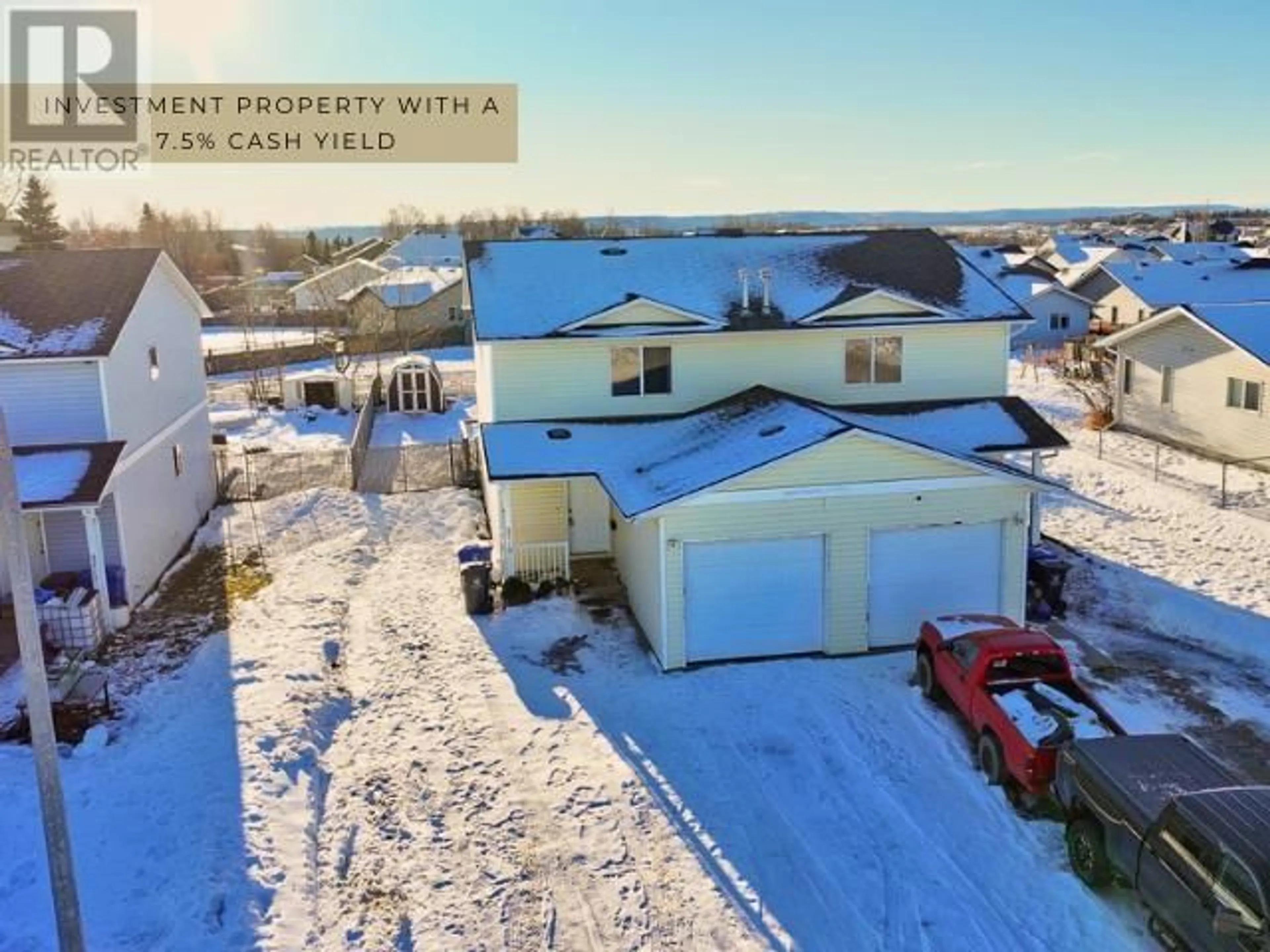 A pic from outside/outdoor area/front of a property/back of a property/a pic from drone, street for 8719 99 AVENUE, Fort St. John British Columbia V1J6T9