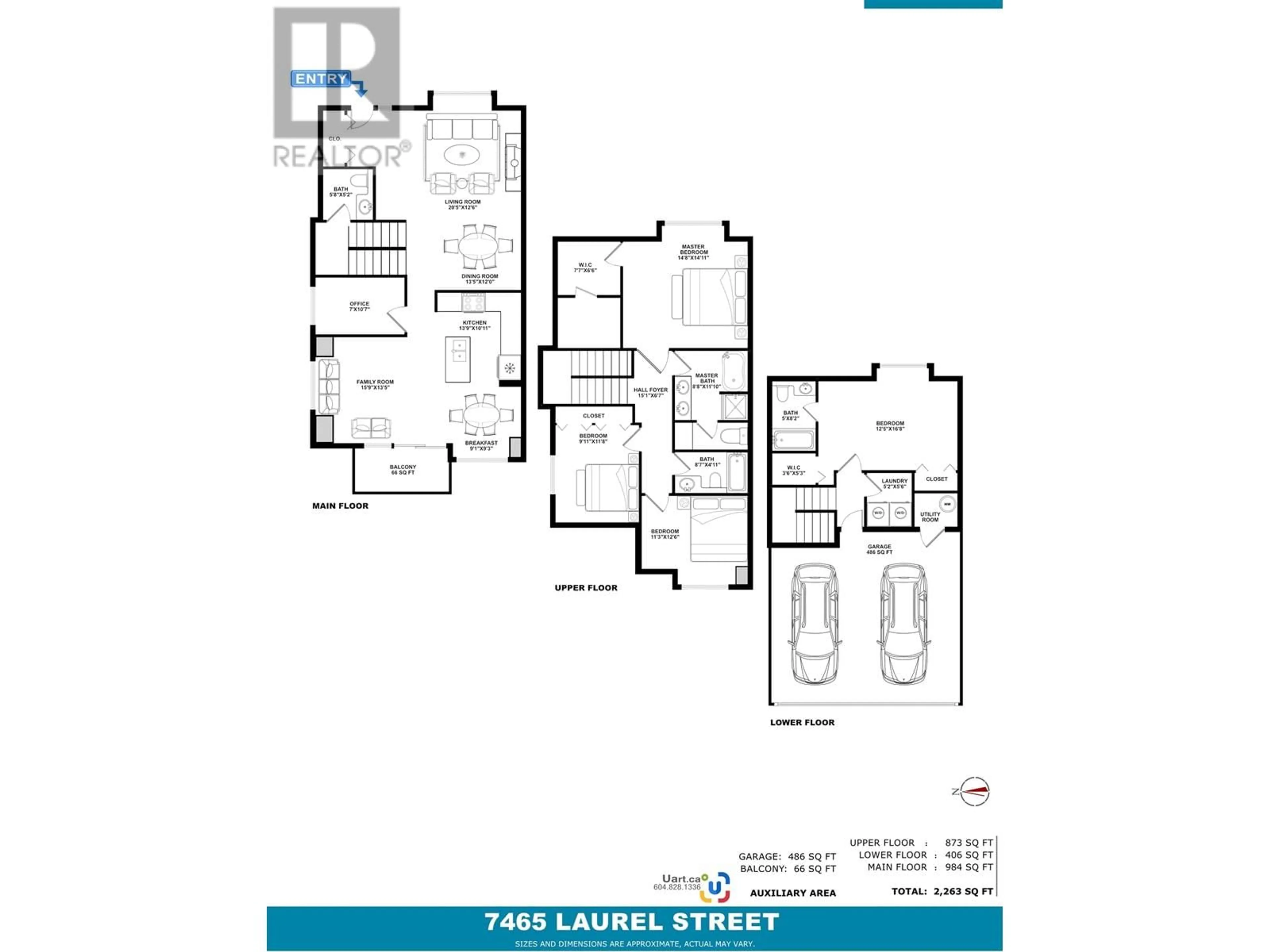 Floor plan for 7465 LAUREL STREET, Vancouver British Columbia V6P6Y4