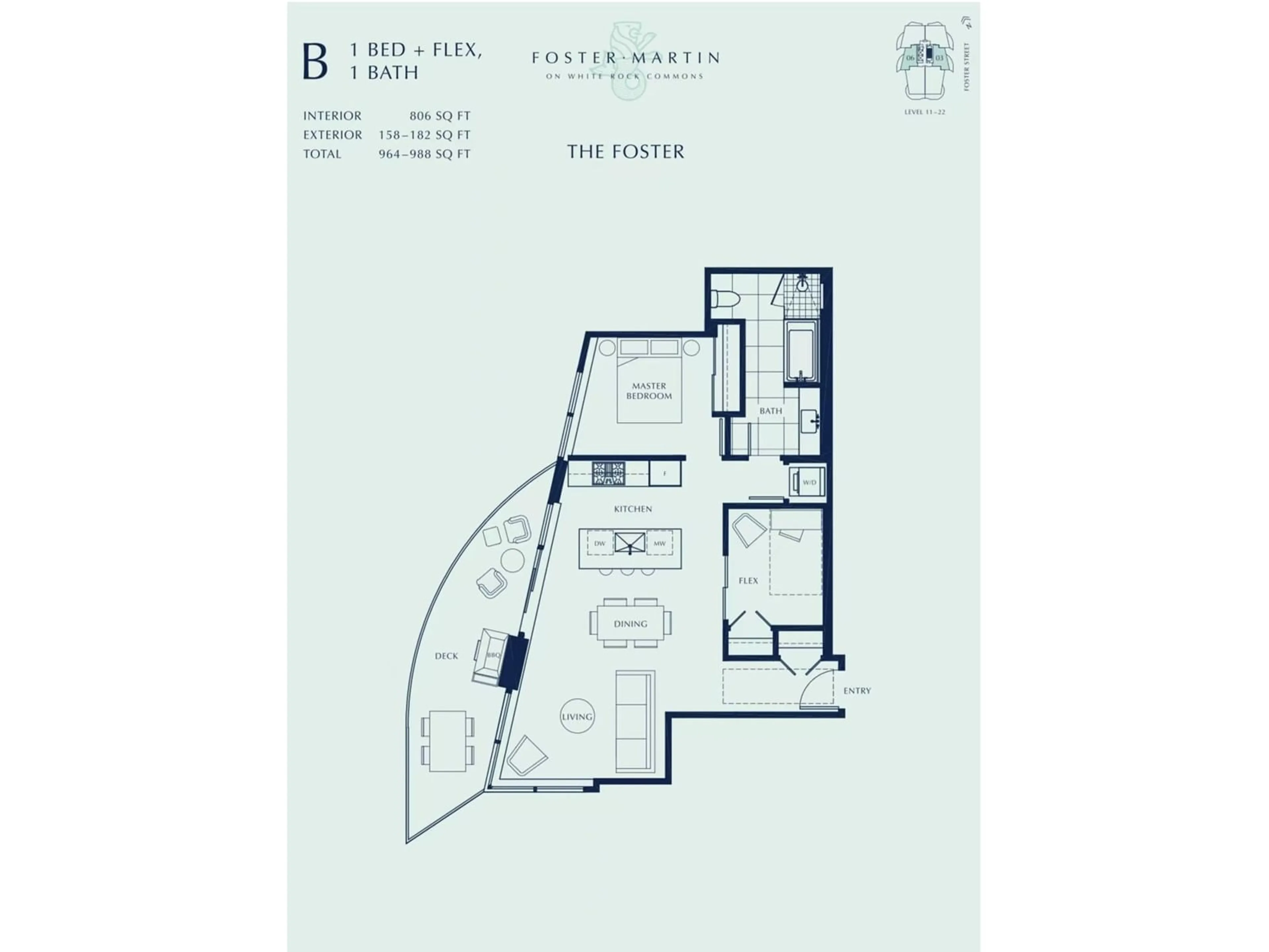 Floor plan for 1203 1501 FOSTER STREET, White Rock British Columbia V4B3X8