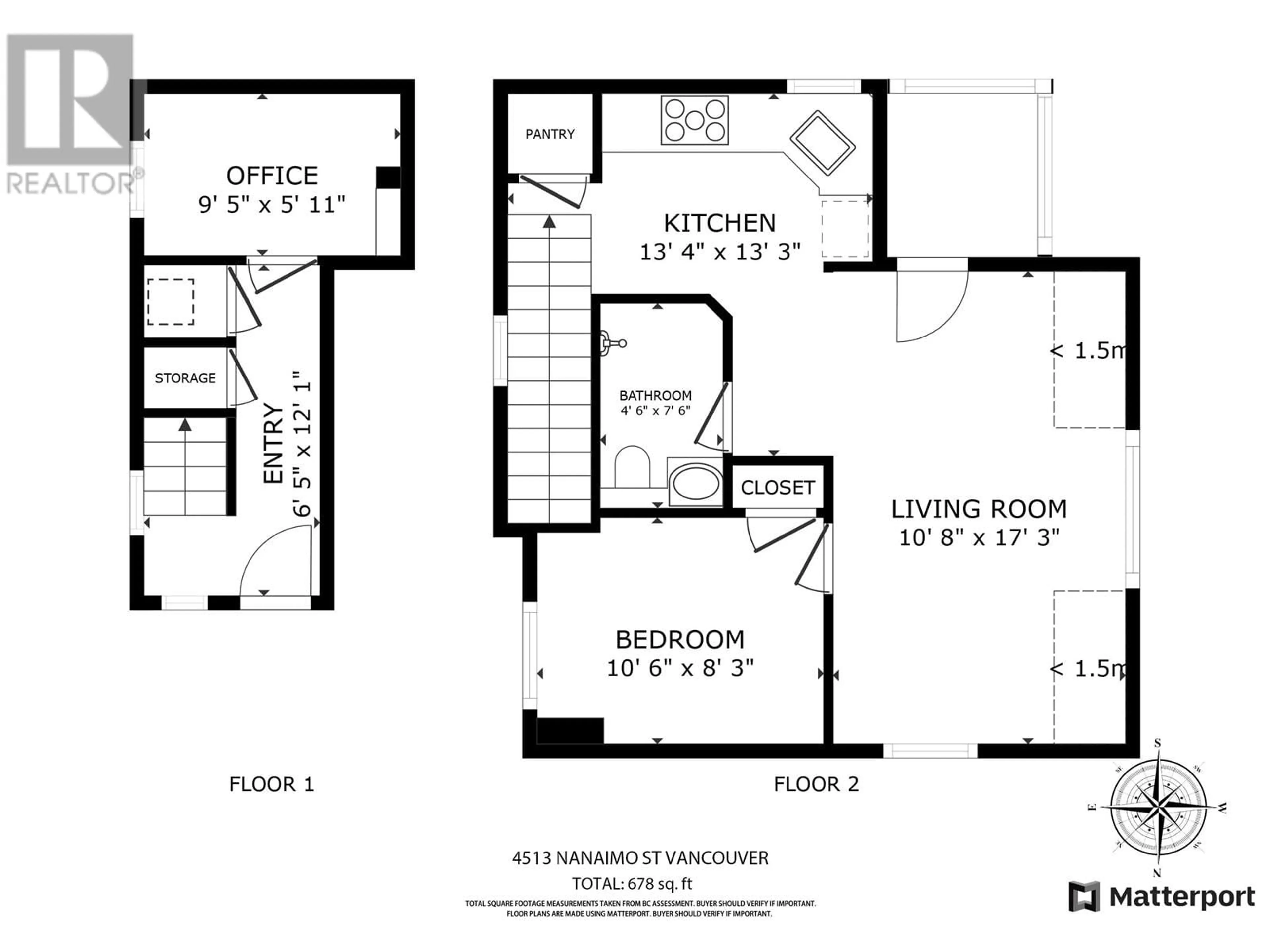 Floor plan for 4513 NANAIMO STREET, Vancouver British Columbia V5N5J2