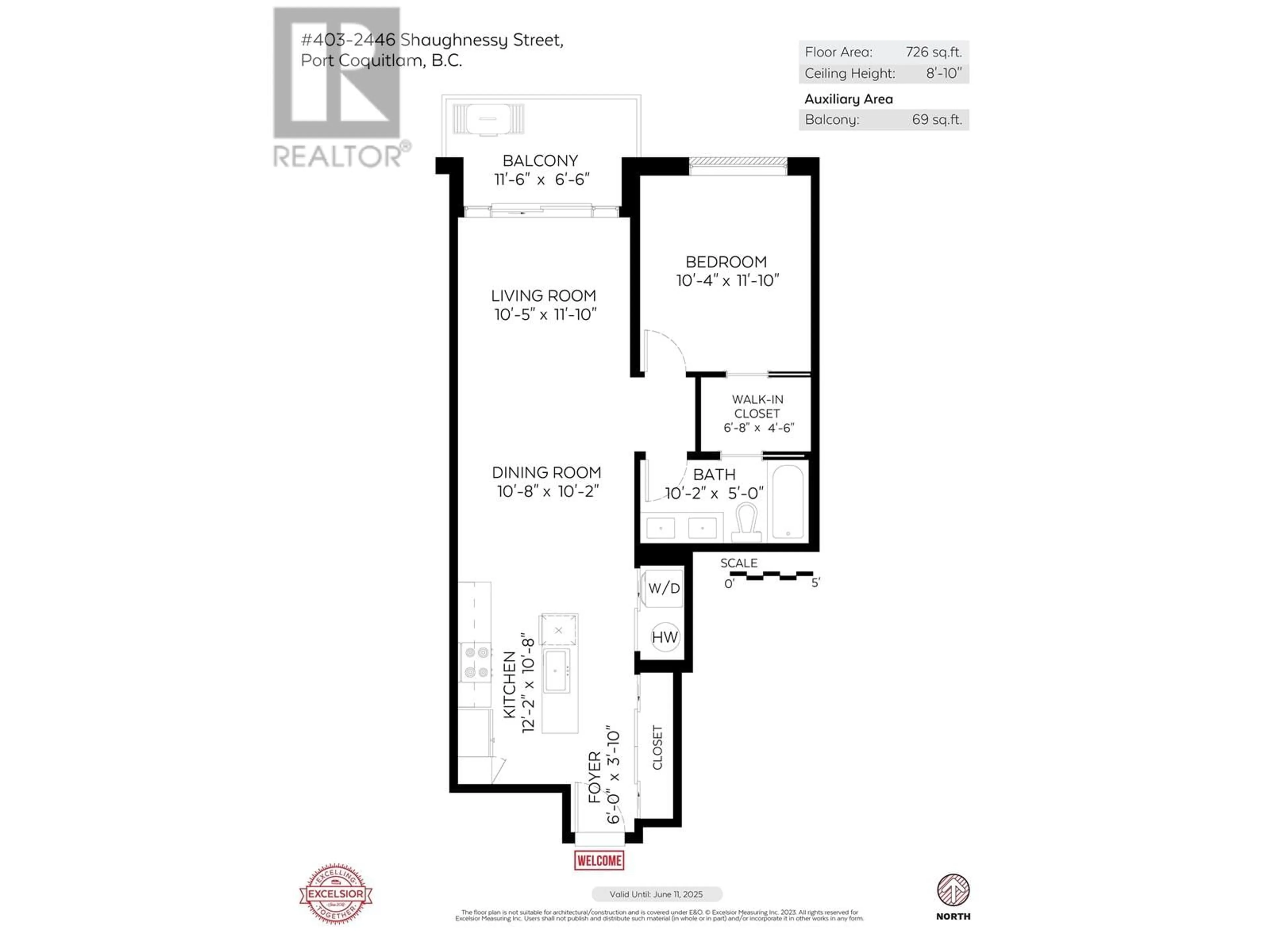 Floor plan for 403 2446 SHAUGHNESSY STREET, Port Coquitlam British Columbia V3C0T7