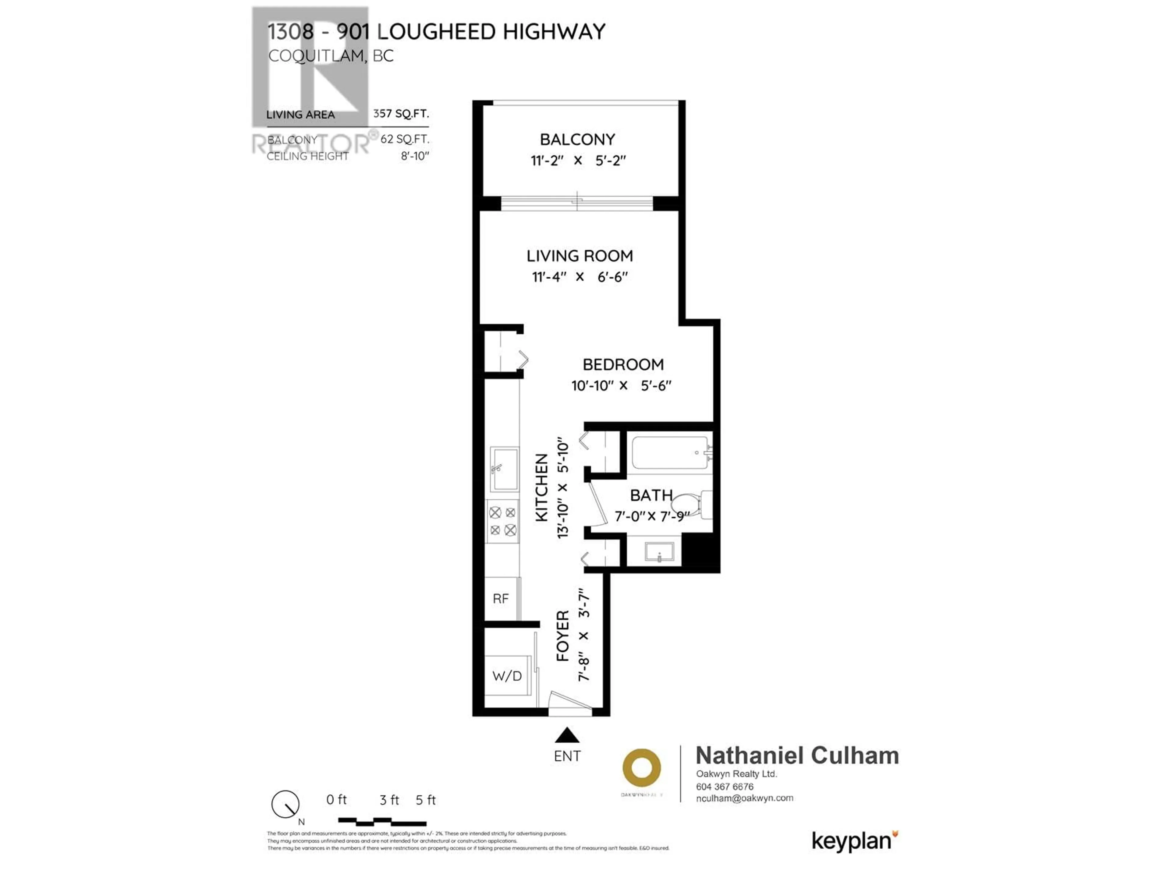 Floor plan for 1308 901 LOUGHEED HIGHWAY, Coquitlam British Columbia V3K3T3