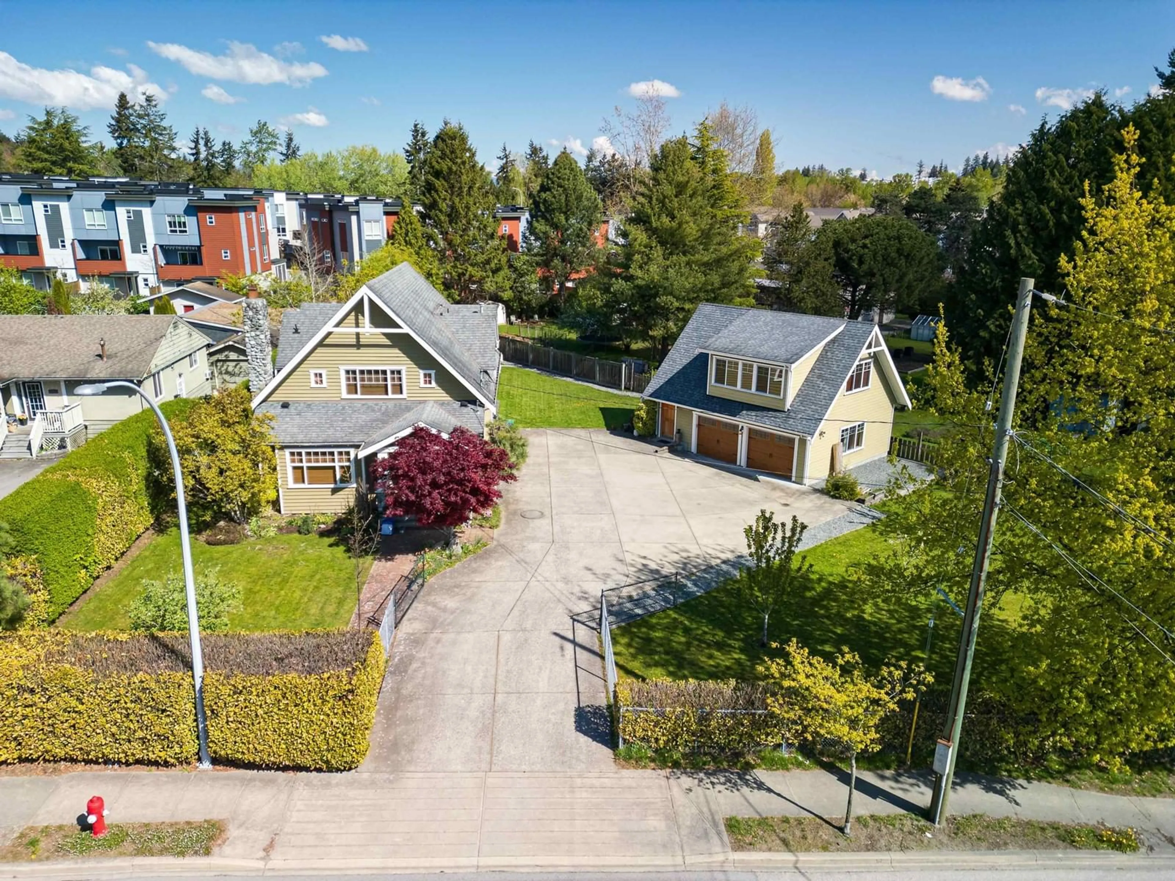 A pic from outside/outdoor area/front of a property/back of a property/a pic from drone, street for 16051 16 AVENUE, Surrey British Columbia V4A1S3