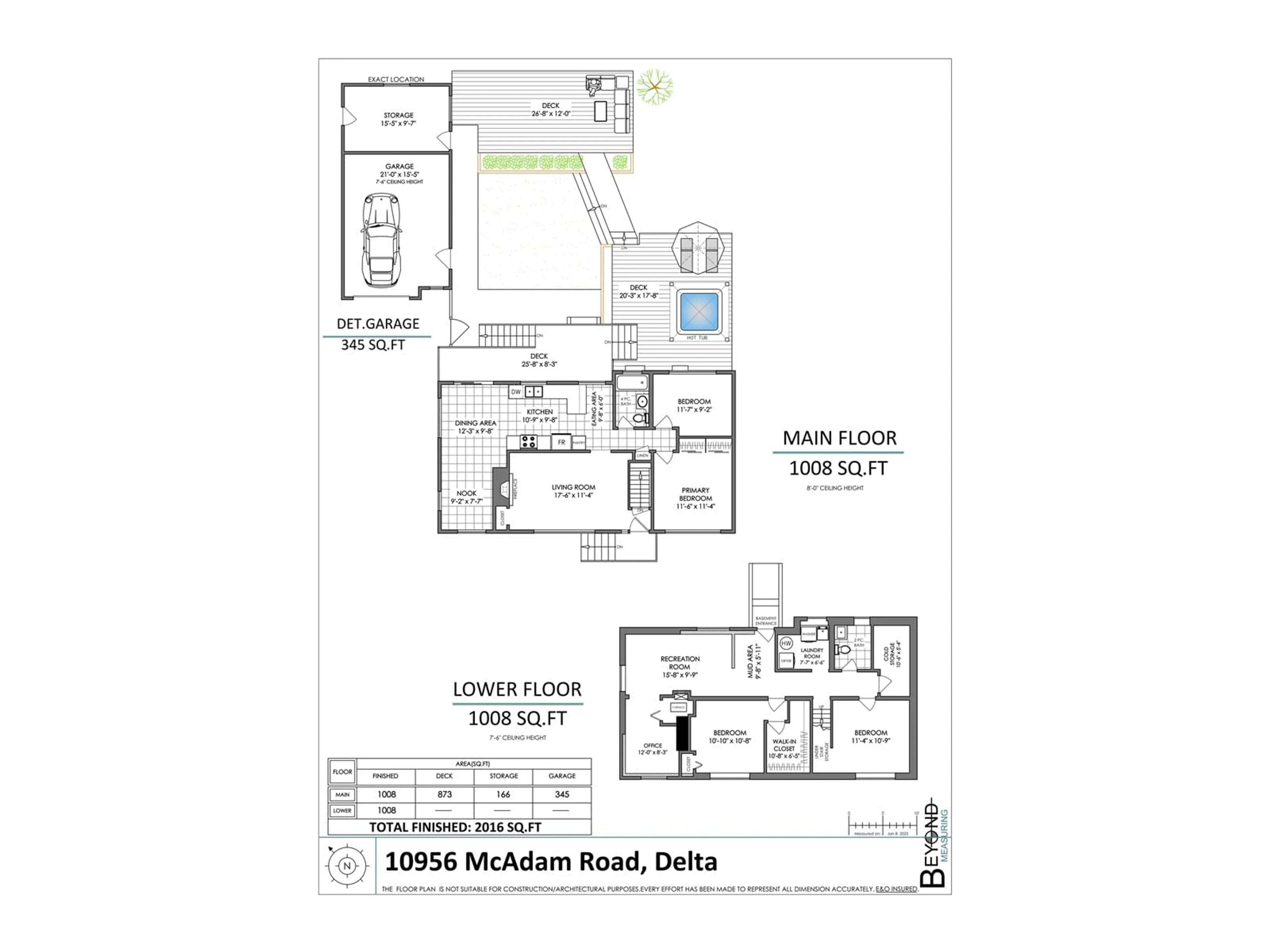 Floor plan for 10956 MCADAM, Delta British Columbia V4C3E8