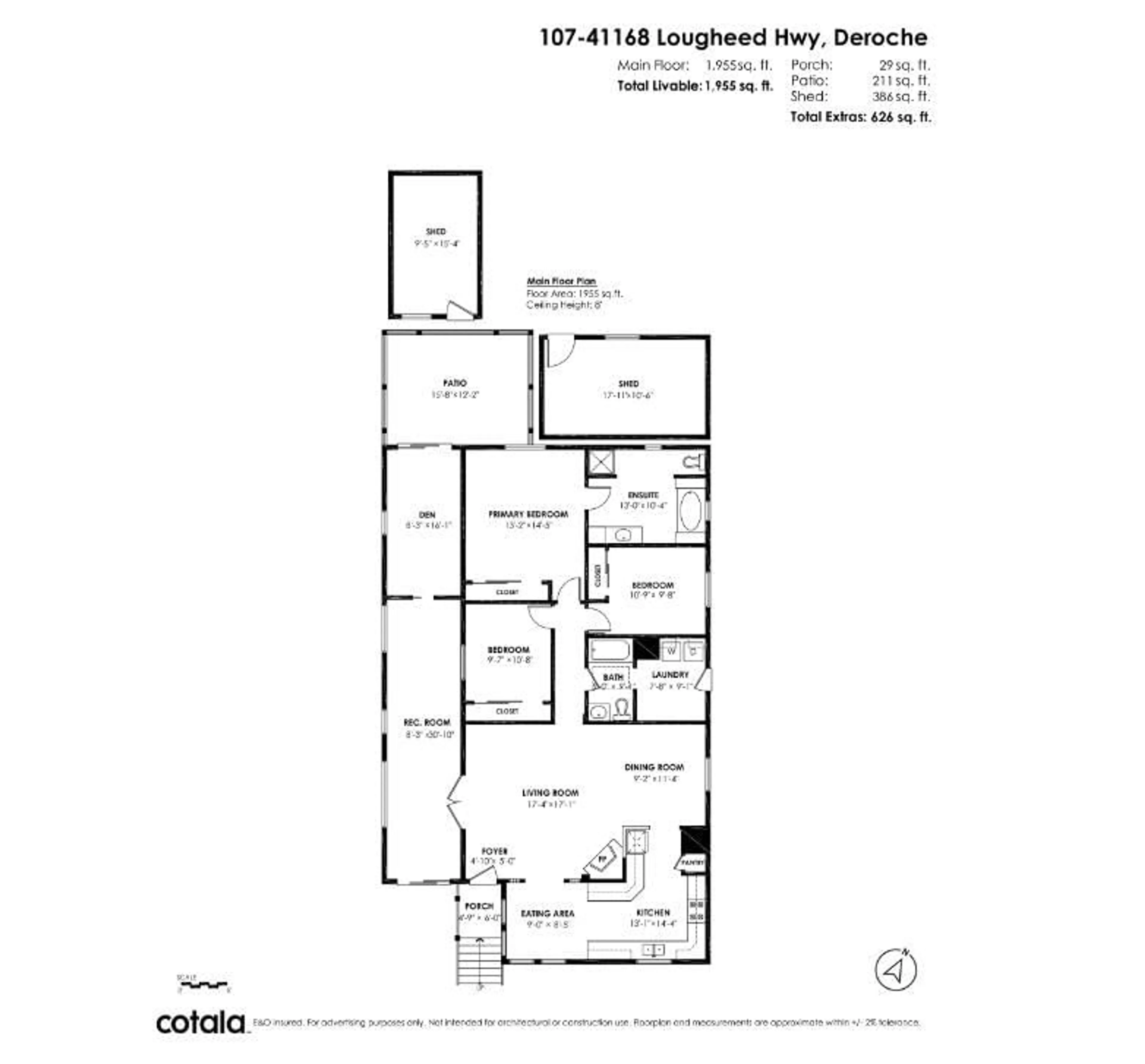 Floor plan for 107 41168 LOUGHEED HIGHWAY, Mission British Columbia V0M1G0