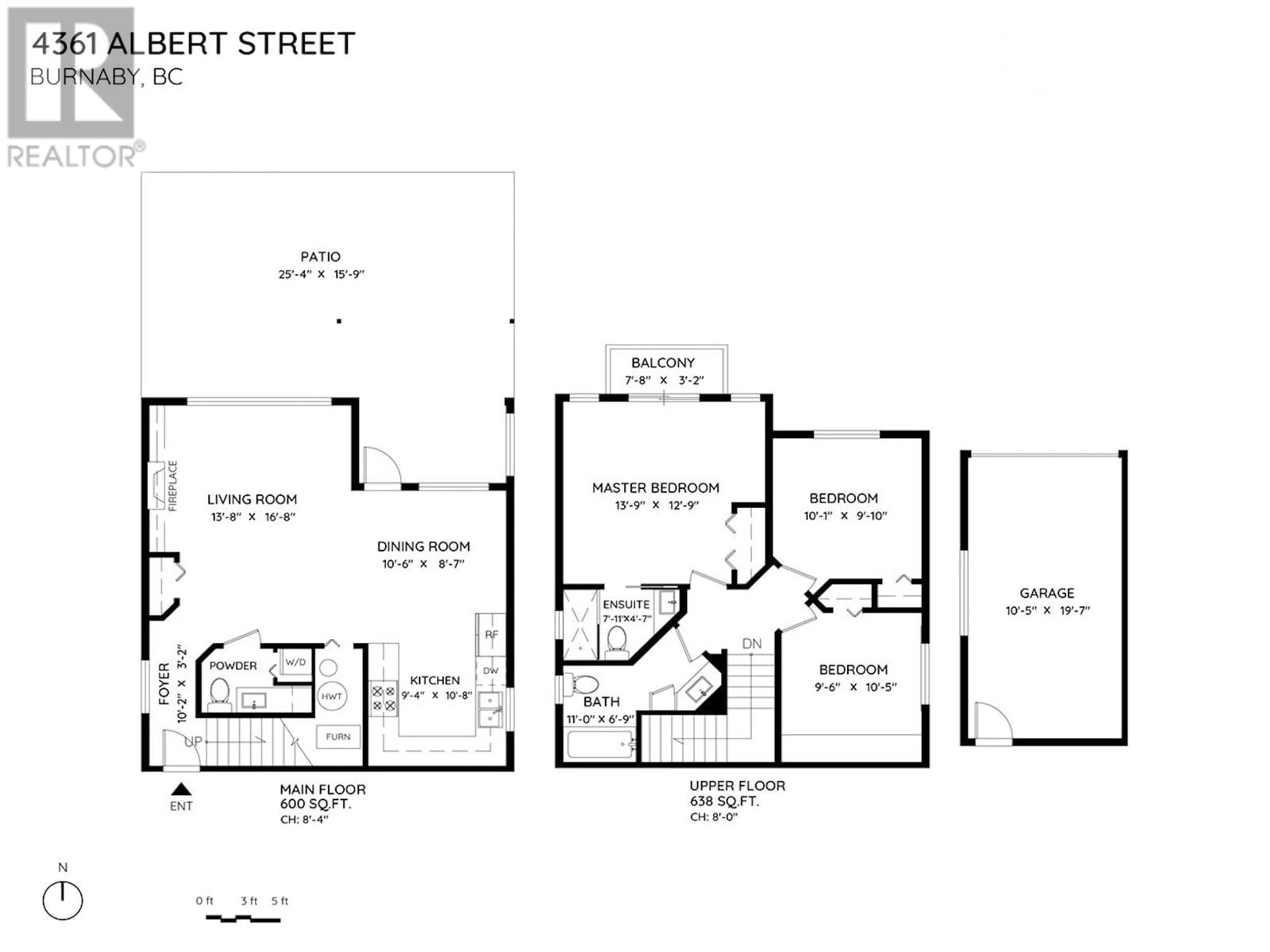 Floor plan for 4361 ALBERT STREET, Burnaby British Columbia V5C2E9