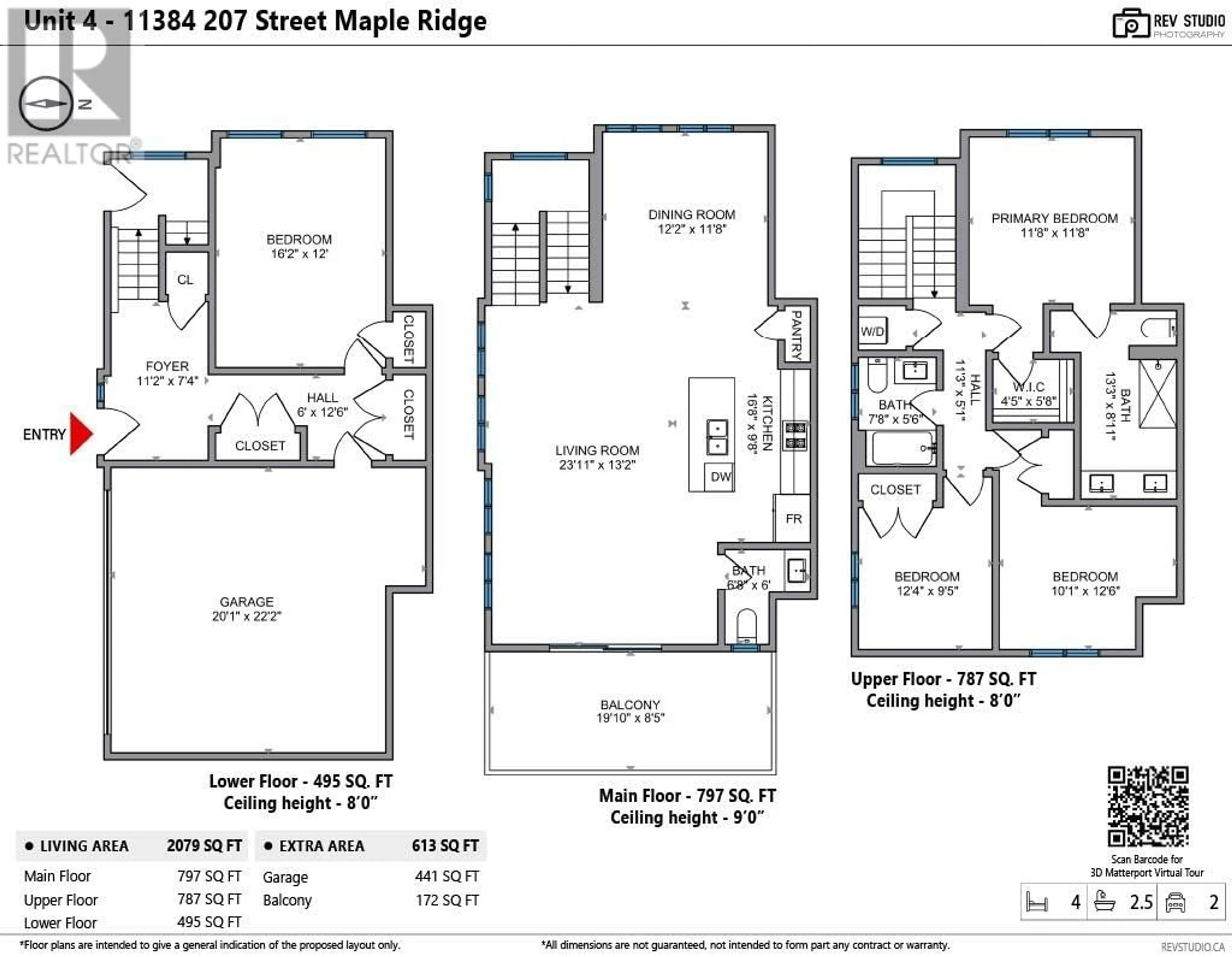 Floor plan for 4 - 11384 207 STREET, Maple Ridge British Columbia V2X1W6