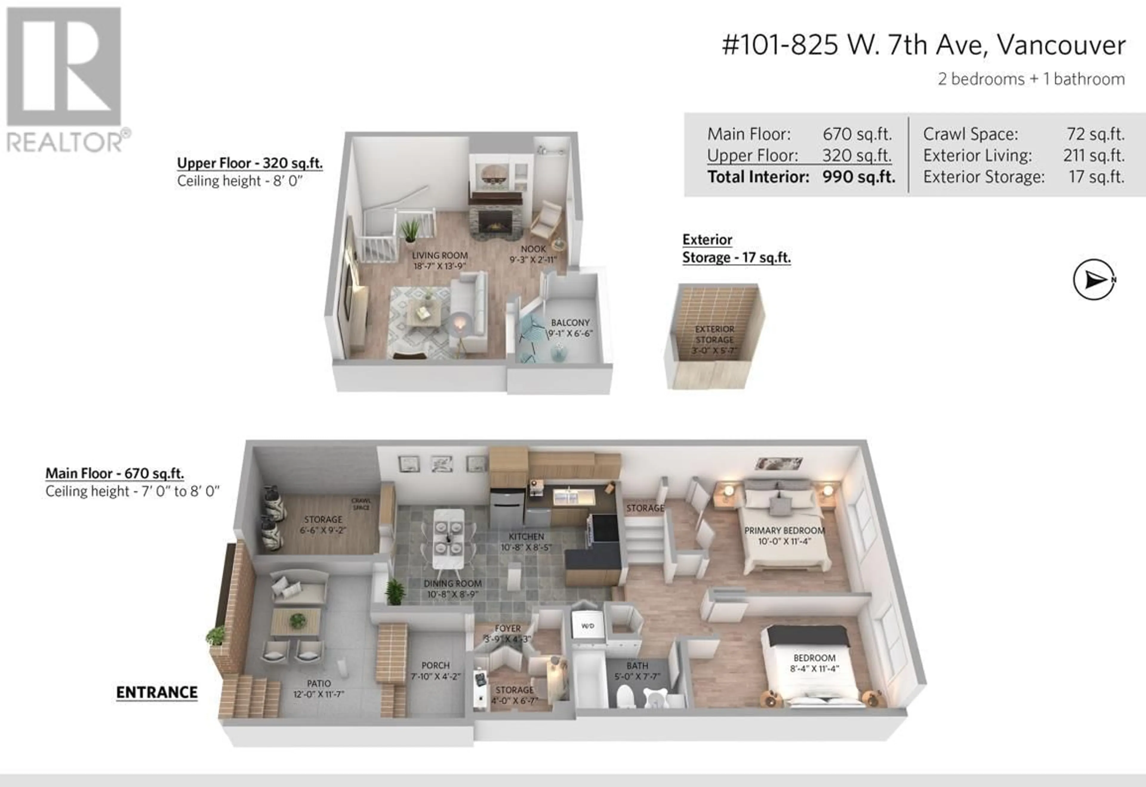 Floor plan for 101 825 W 7TH AVENUE, Vancouver British Columbia V5Z1C2