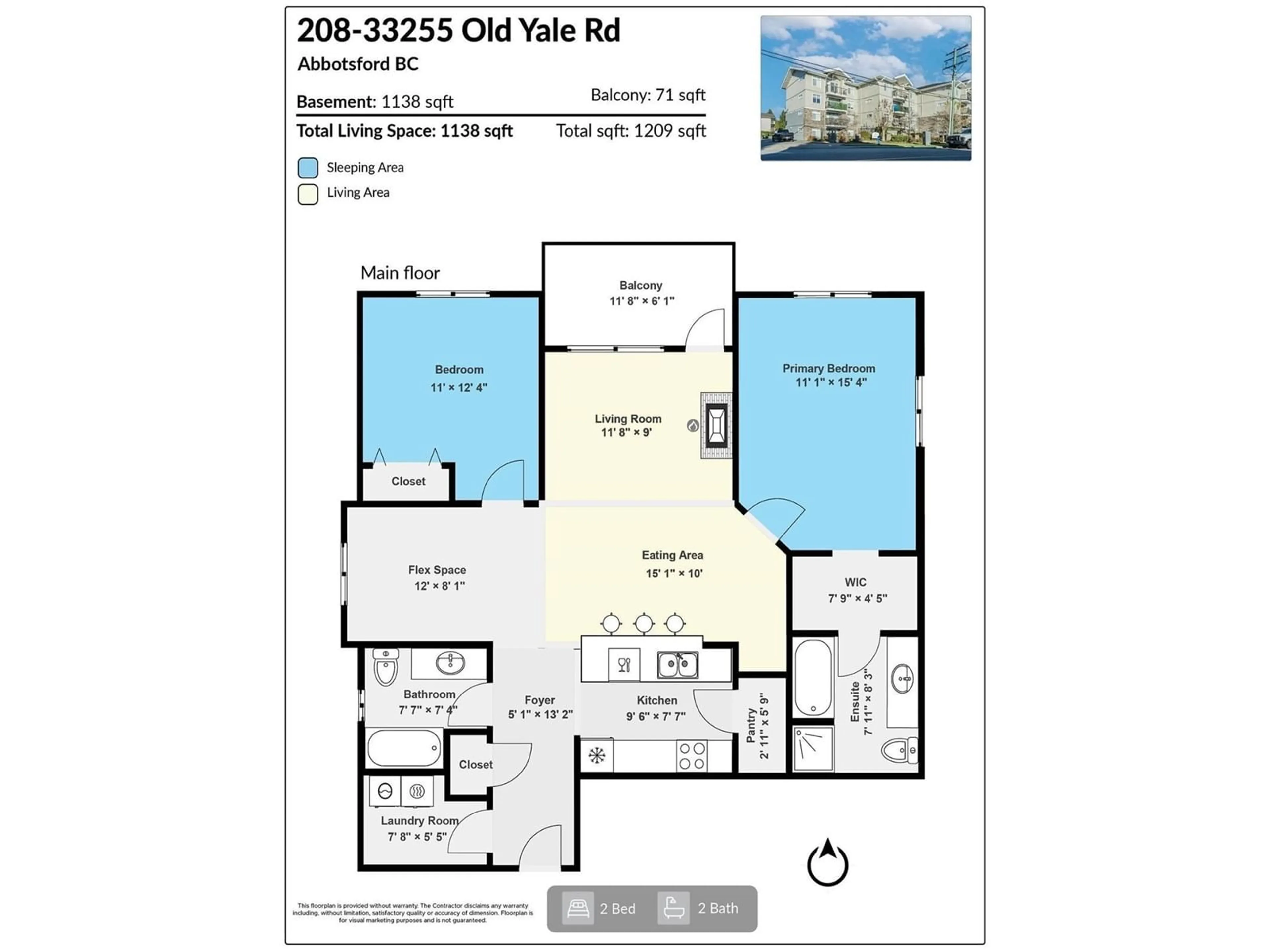 Floor plan for 208 33255 OLD YALE ROAD, Abbotsford British Columbia V2S8R2