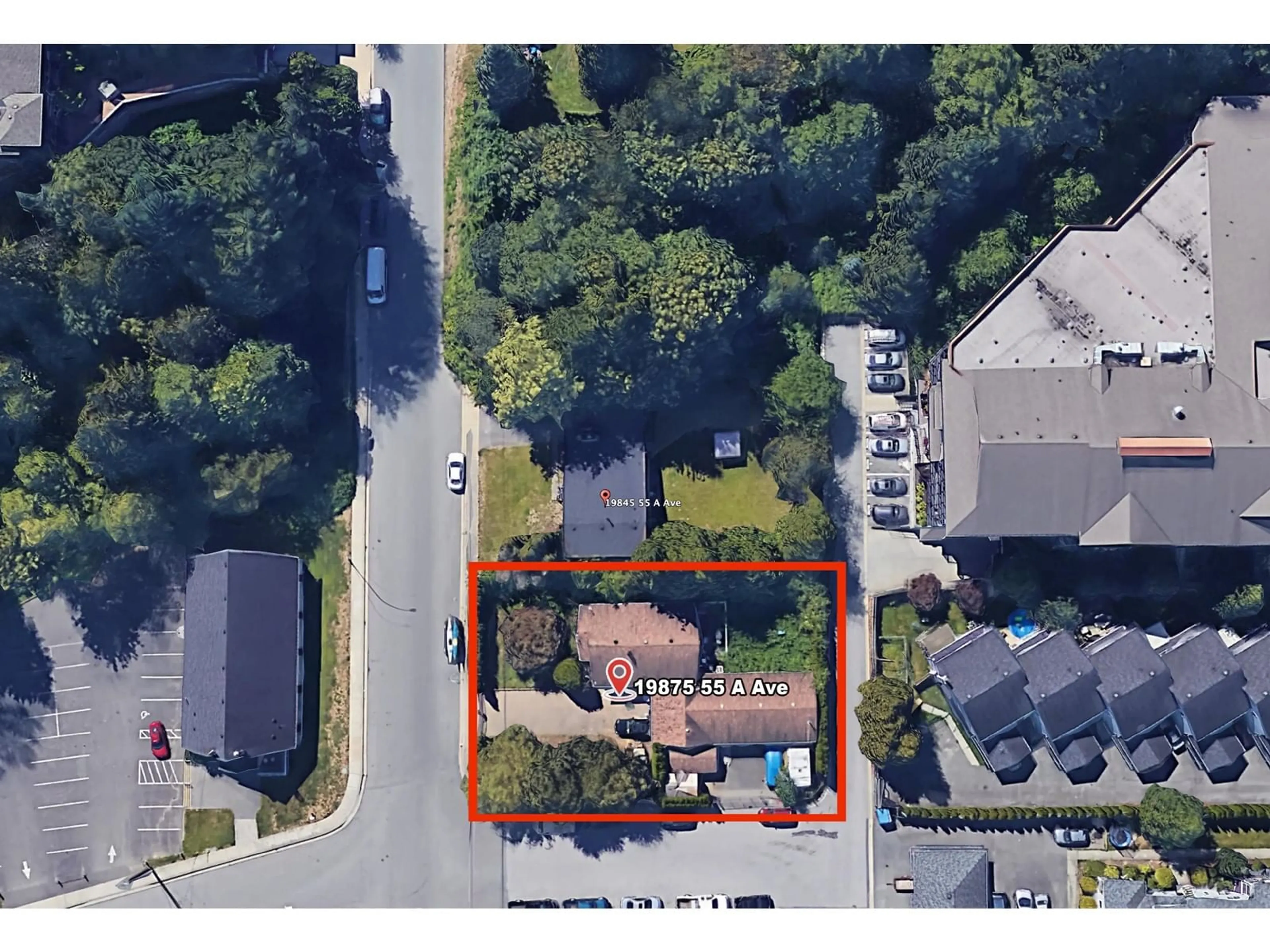 A pic from outside/outdoor area/front of a property/back of a property/a pic from drone, street for 19875 55A AVENUE, Langley British Columbia V3A3X3