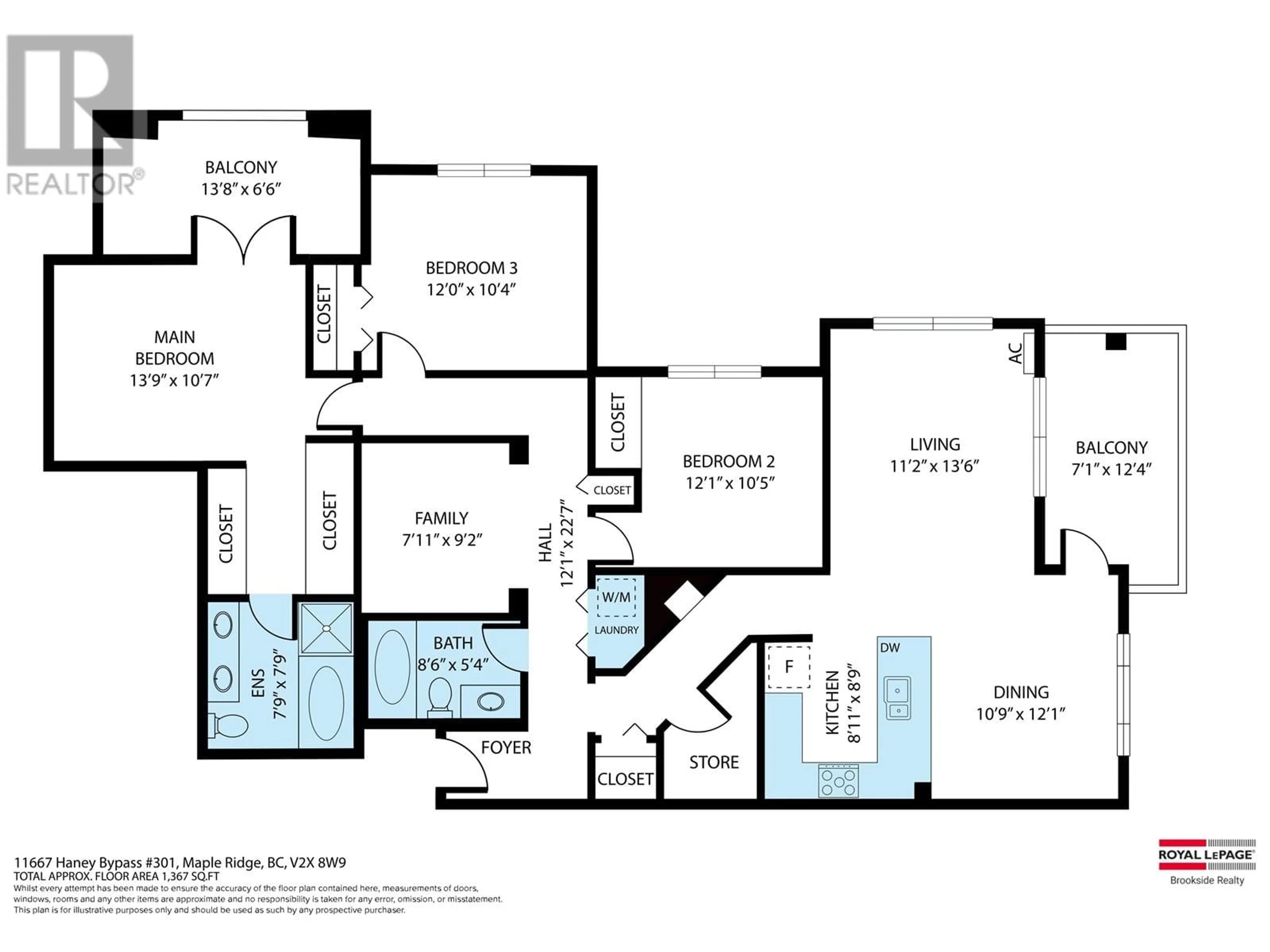 Floor plan for 301 11667 HANEY BYPASS, Maple Ridge British Columbia V2X8W9