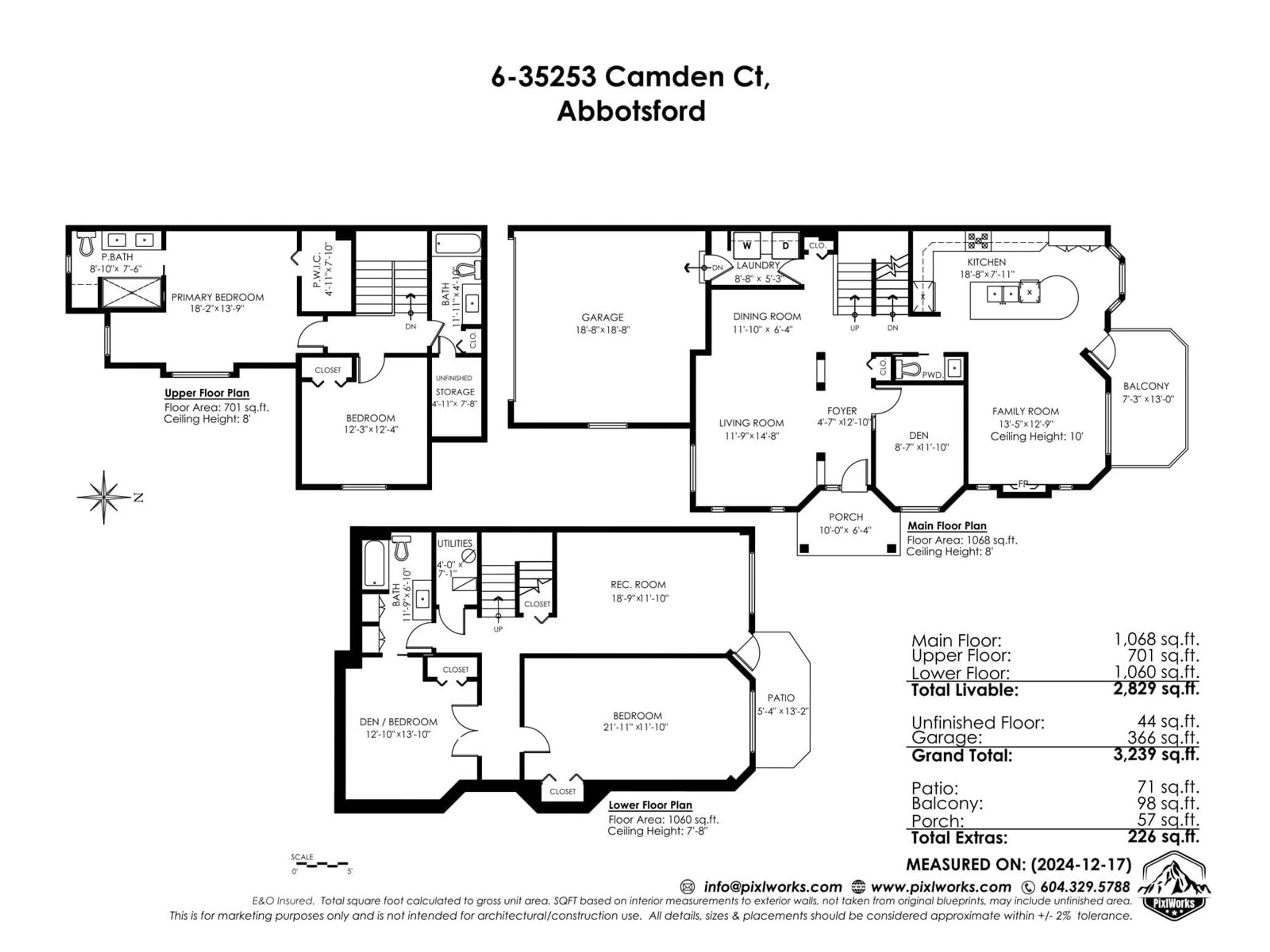 Floor plan for 6 35253 CAMDEN COURT, Abbotsford British Columbia V3G2X2