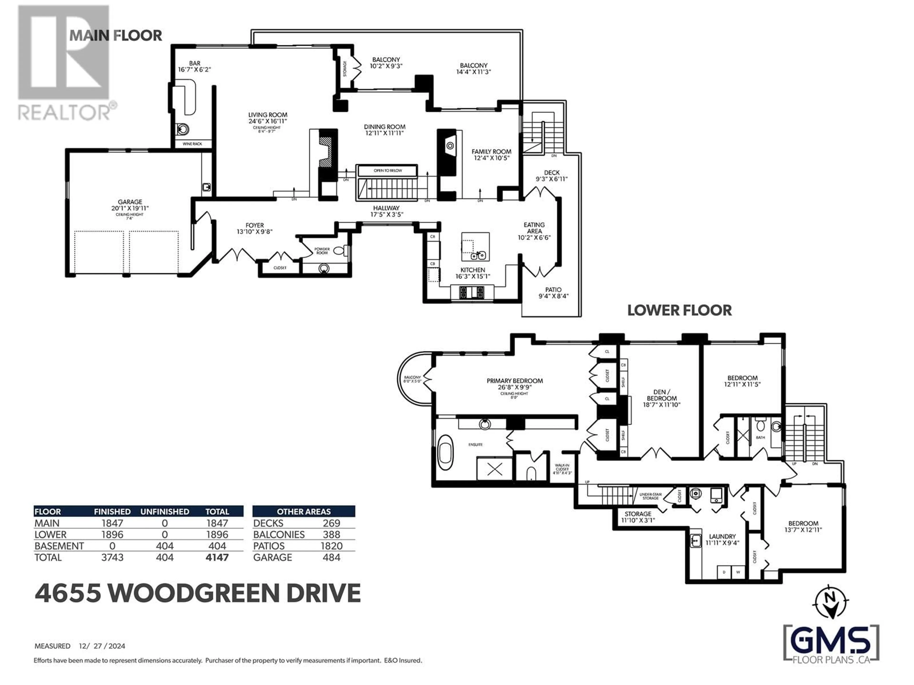 Floor plan for 4655 WOODGREEN DRIVE, West Vancouver British Columbia V7S2V4