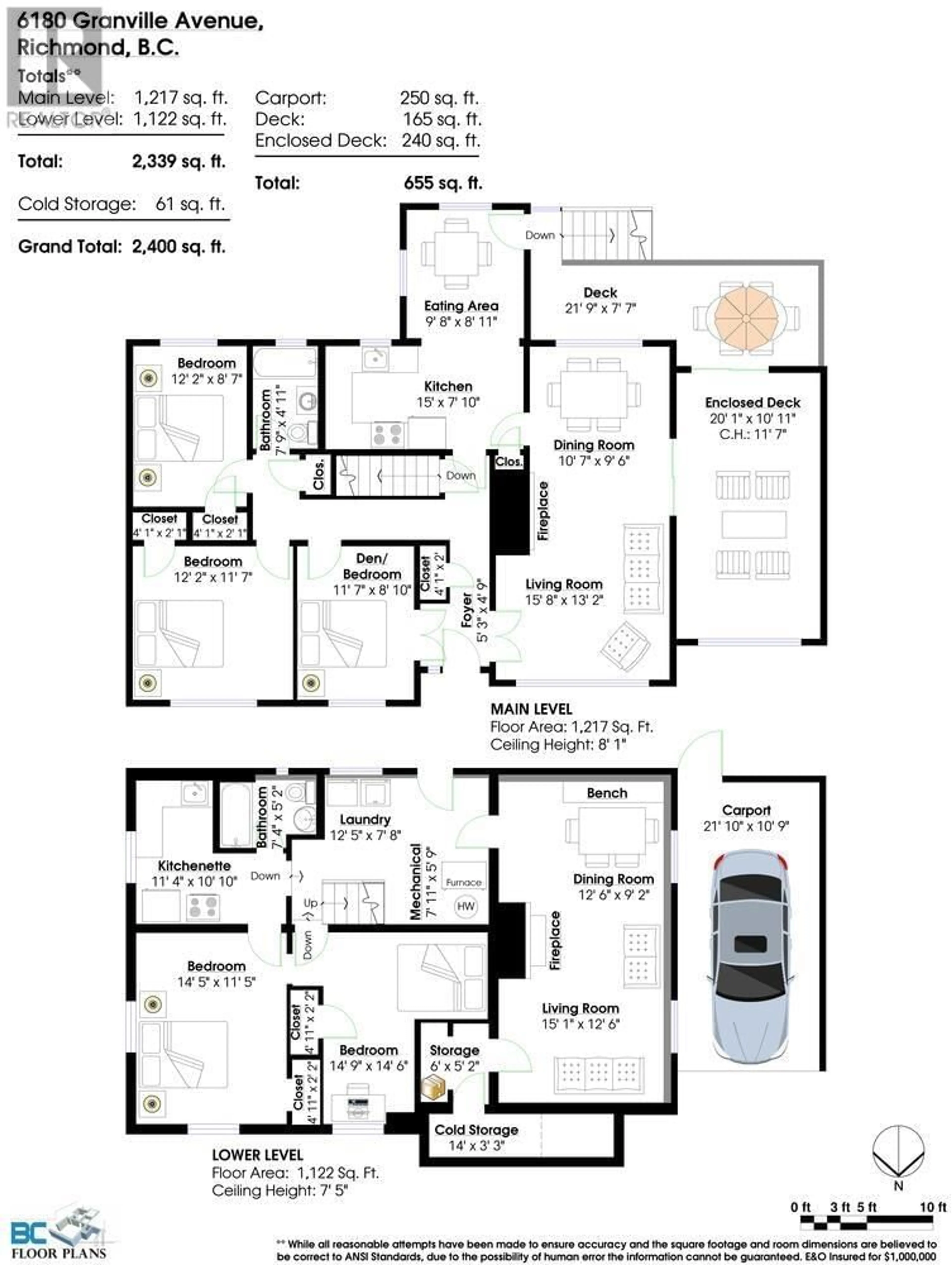 Floor plan for 6180 GRANVILLE AVENUE, Richmond British Columbia V7C1G1