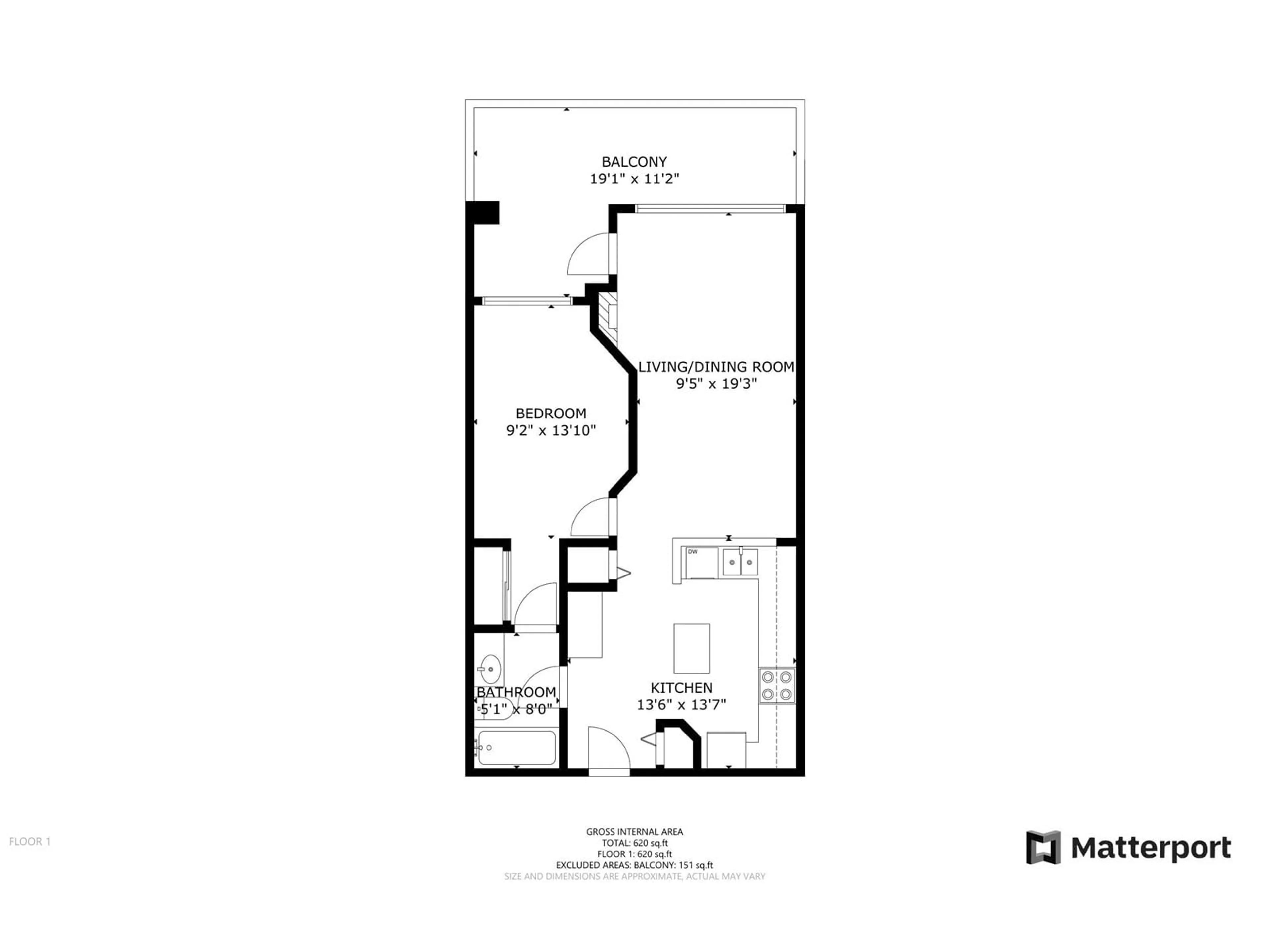 Floor plan for 206 10866 CITY PARKWAY, Surrey British Columbia V3T5W9