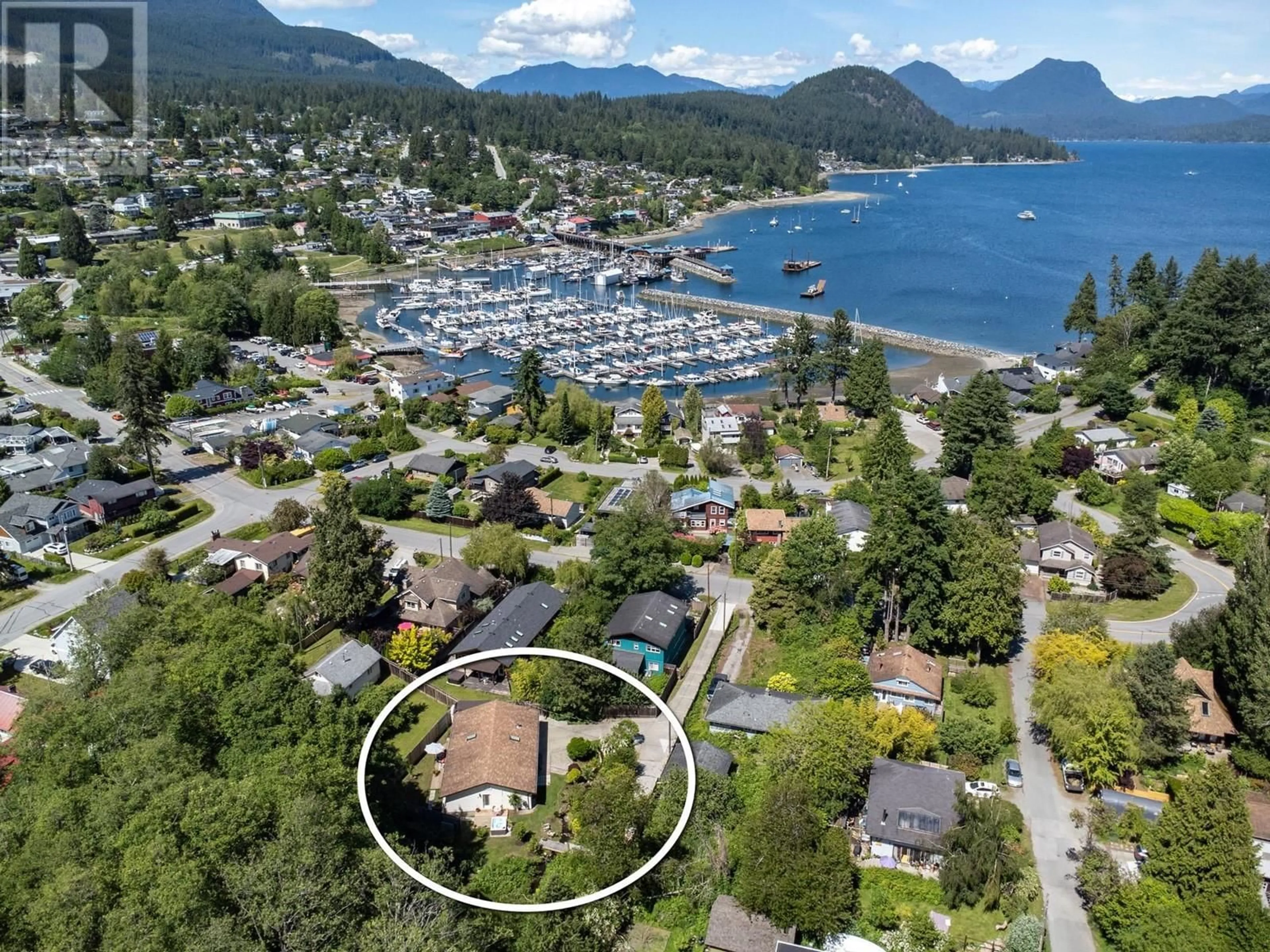 A pic from outside/outdoor area/front of a property/back of a property/a pic from drone, water/lake/river/ocean view for 655 DOUGALL ROAD, Gibsons British Columbia V0N1V8