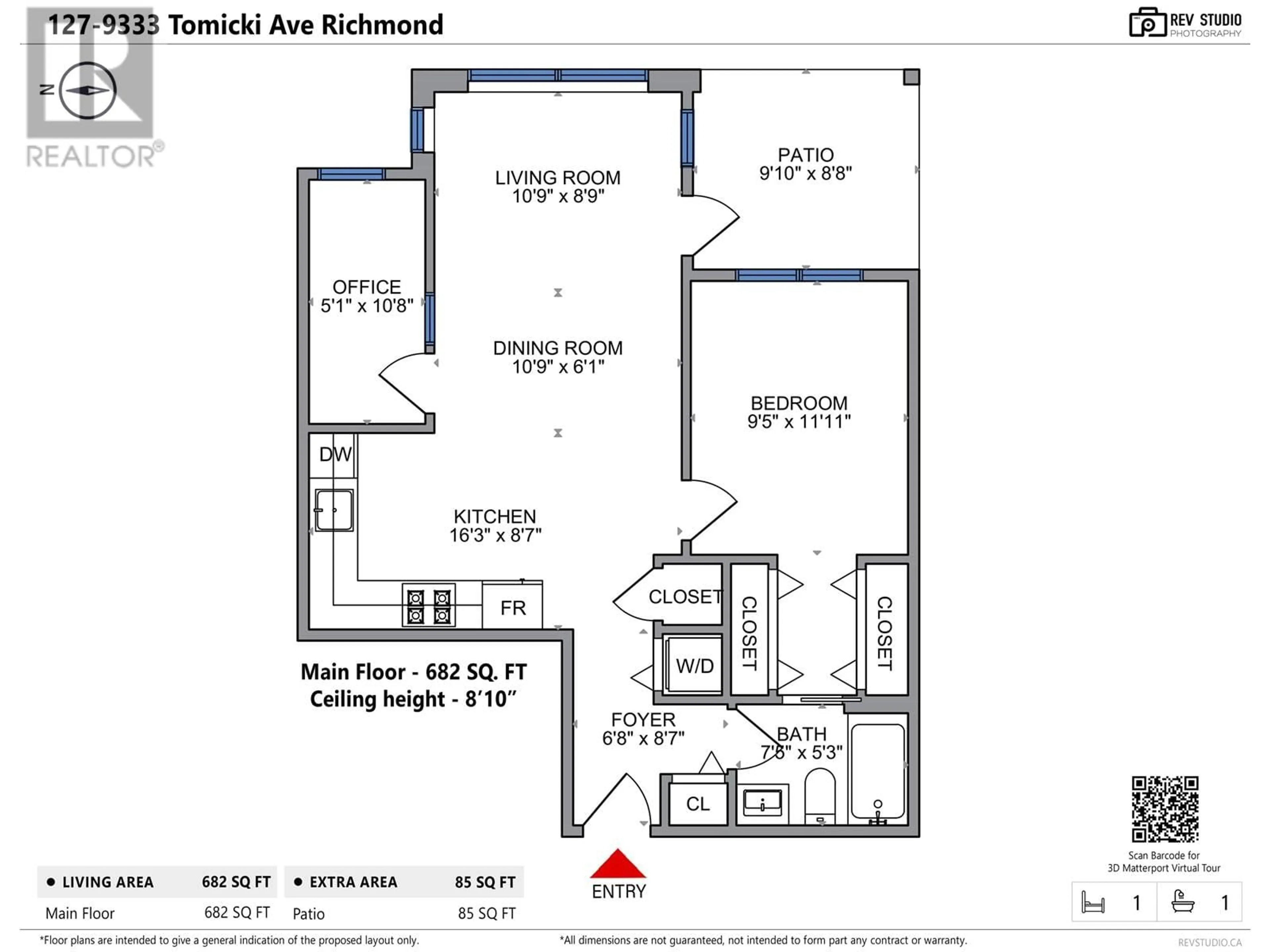 Floor plan for 127 9333 TOMICKI AVENUE, Richmond British Columbia V6X0L4