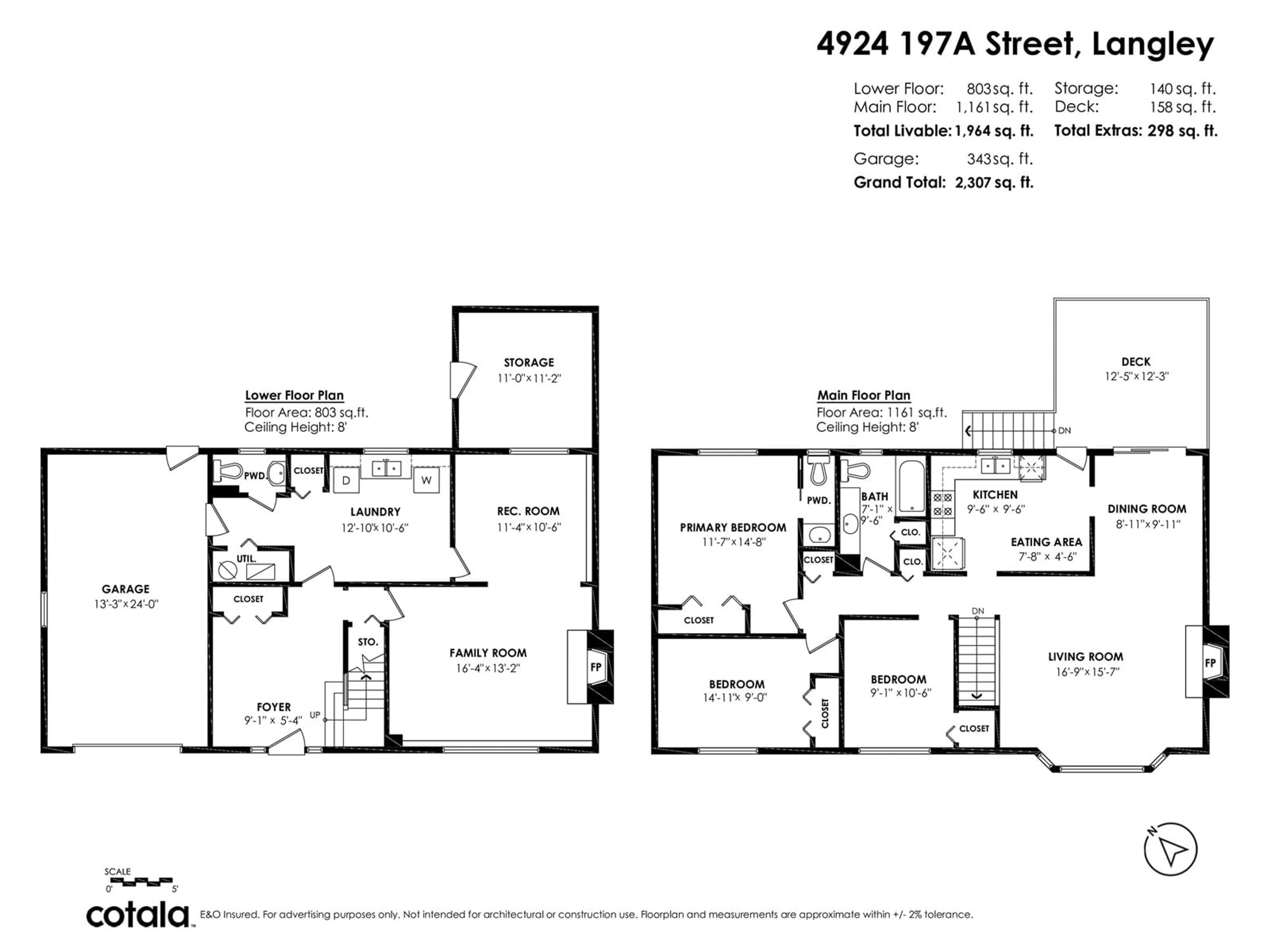 Floor plan for 4924 197A STREET, Langley British Columbia V3A6W1