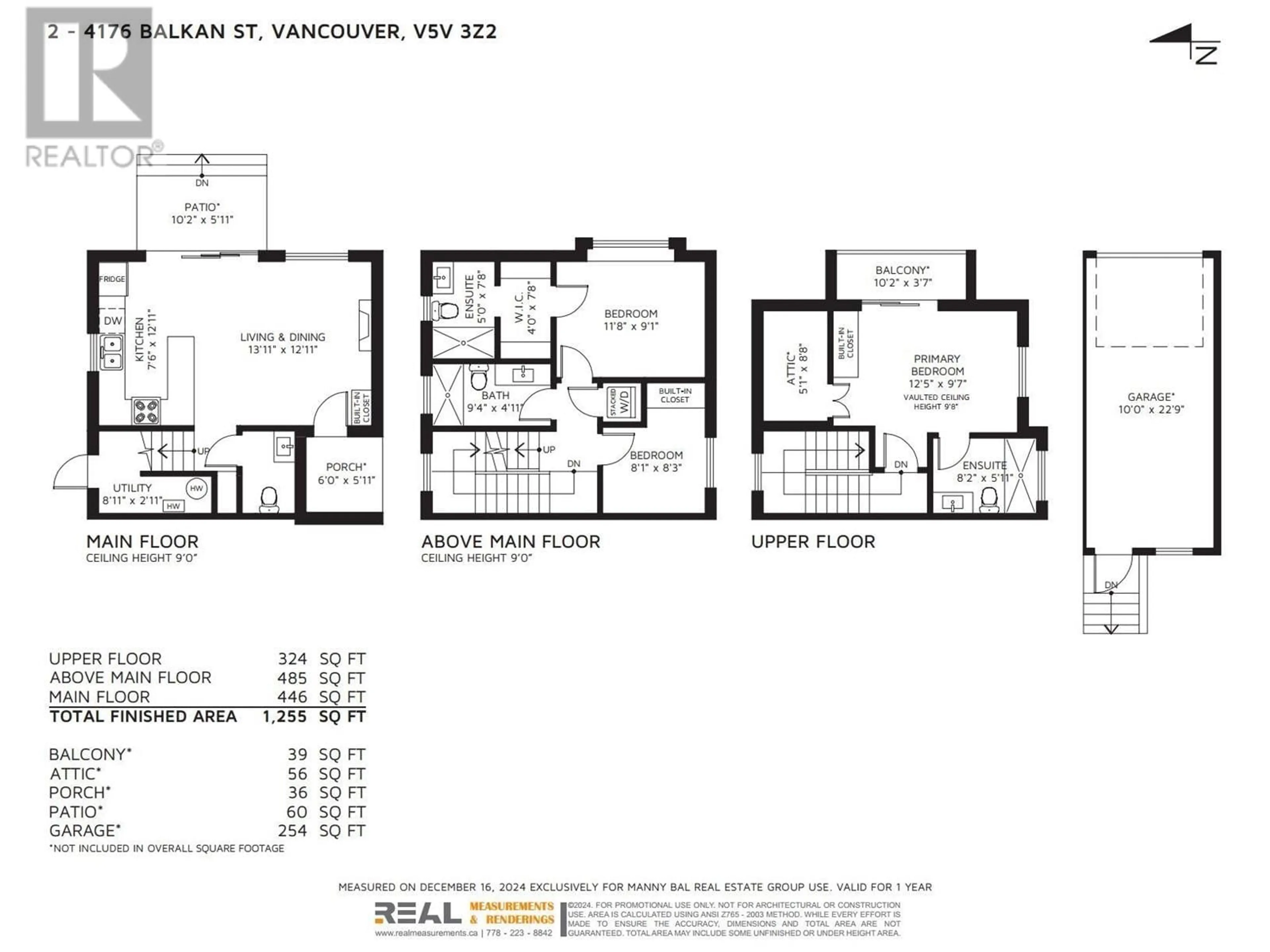 Floor plan for 2 4176 BALKAN STREET, Vancouver British Columbia V5V3Z2