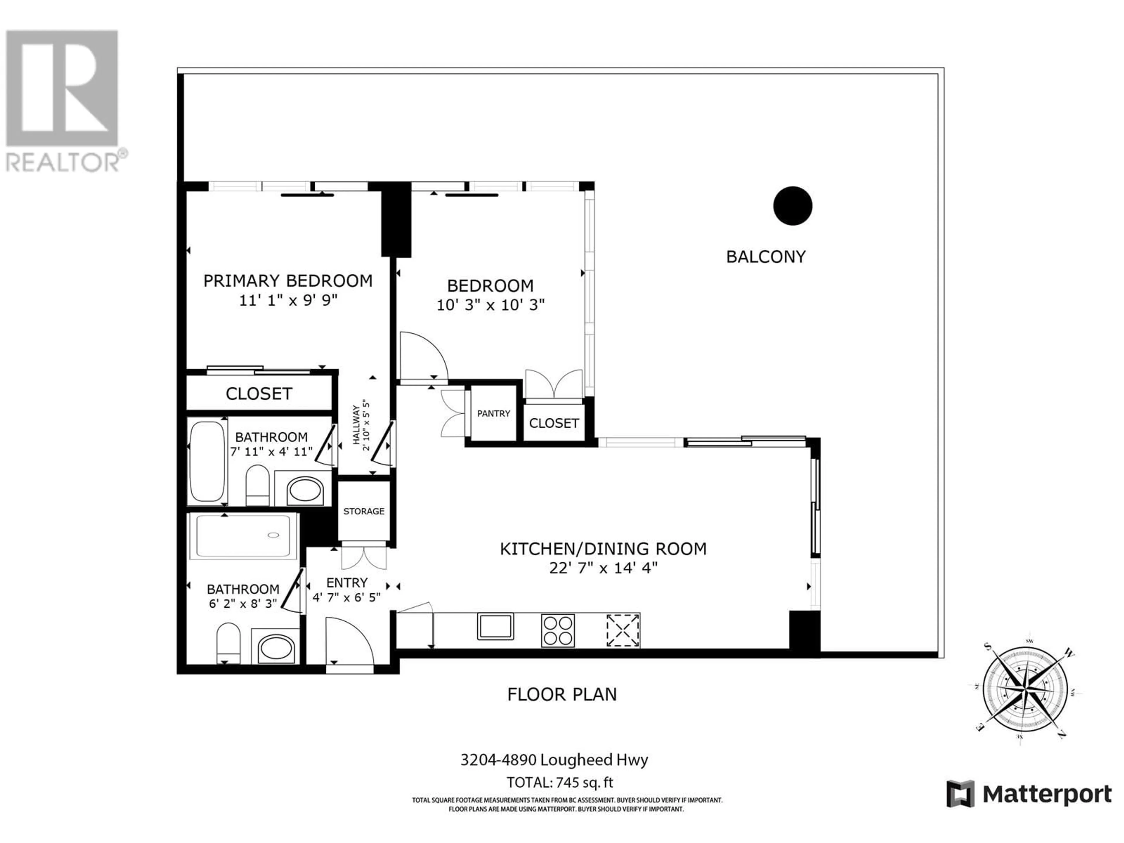 Floor plan for 3204 4890 LOUGHEED HIGHWAY, Burnaby British Columbia V5C0N2