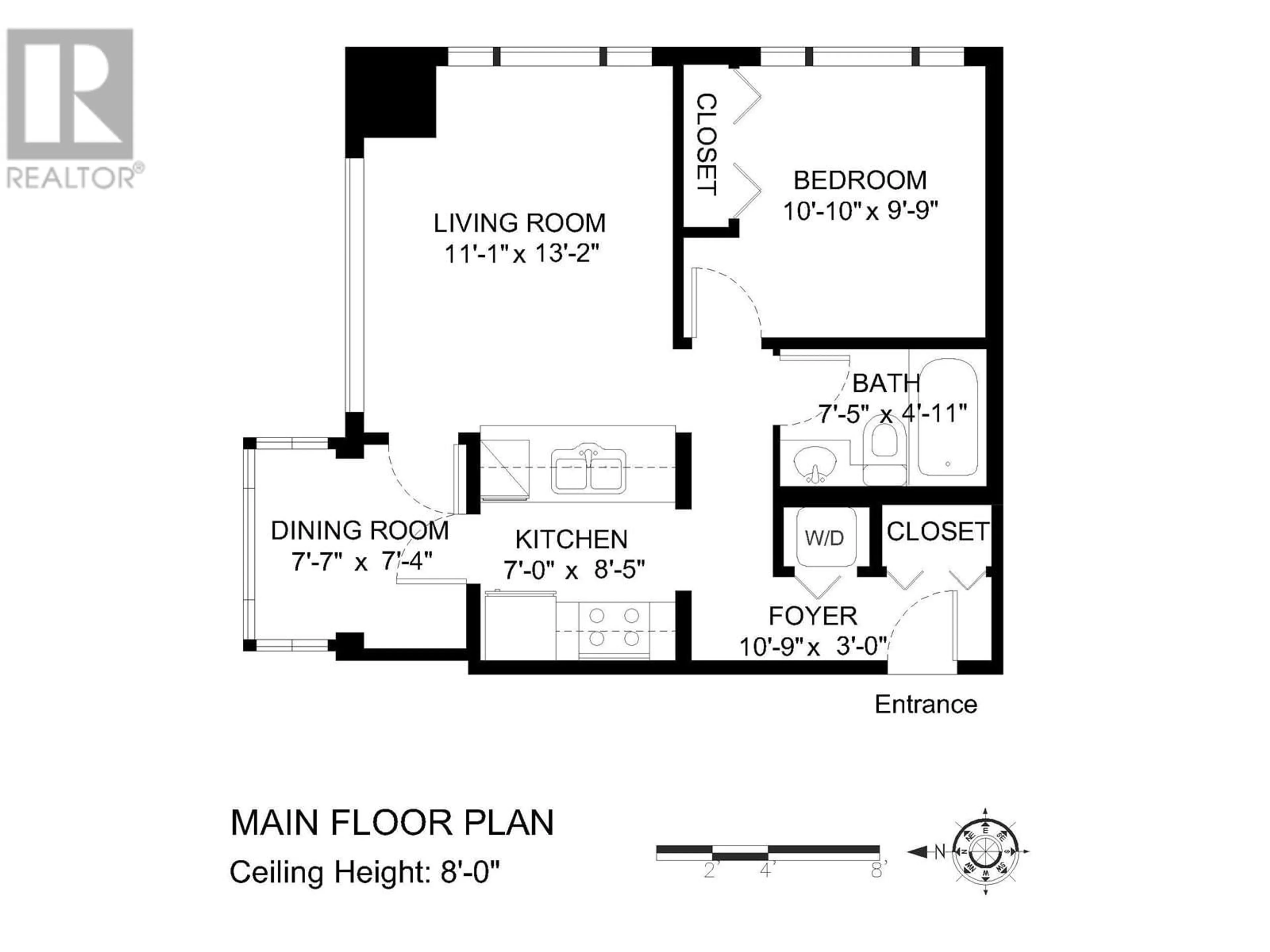 Floor plan for 907 438 SEYMOUR STREET, Vancouver British Columbia V6B6H4