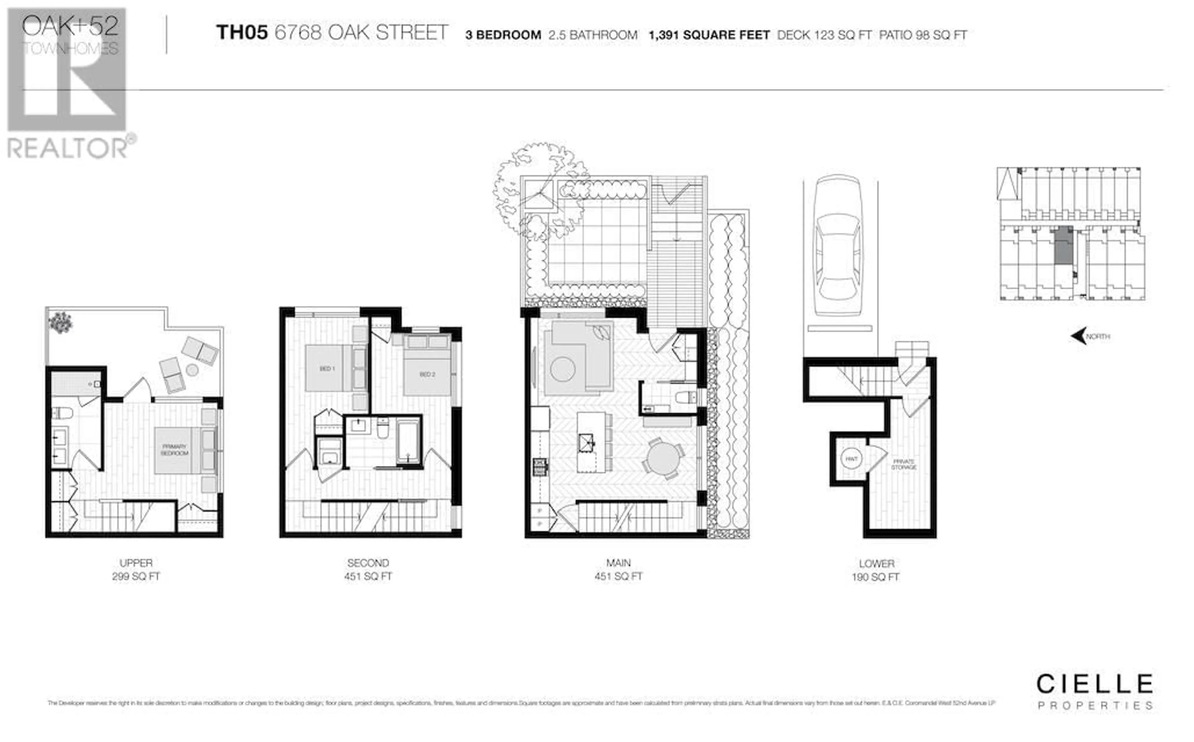 Floor plan for TH5 6768 OAK STREET, Vancouver British Columbia V6P0L2