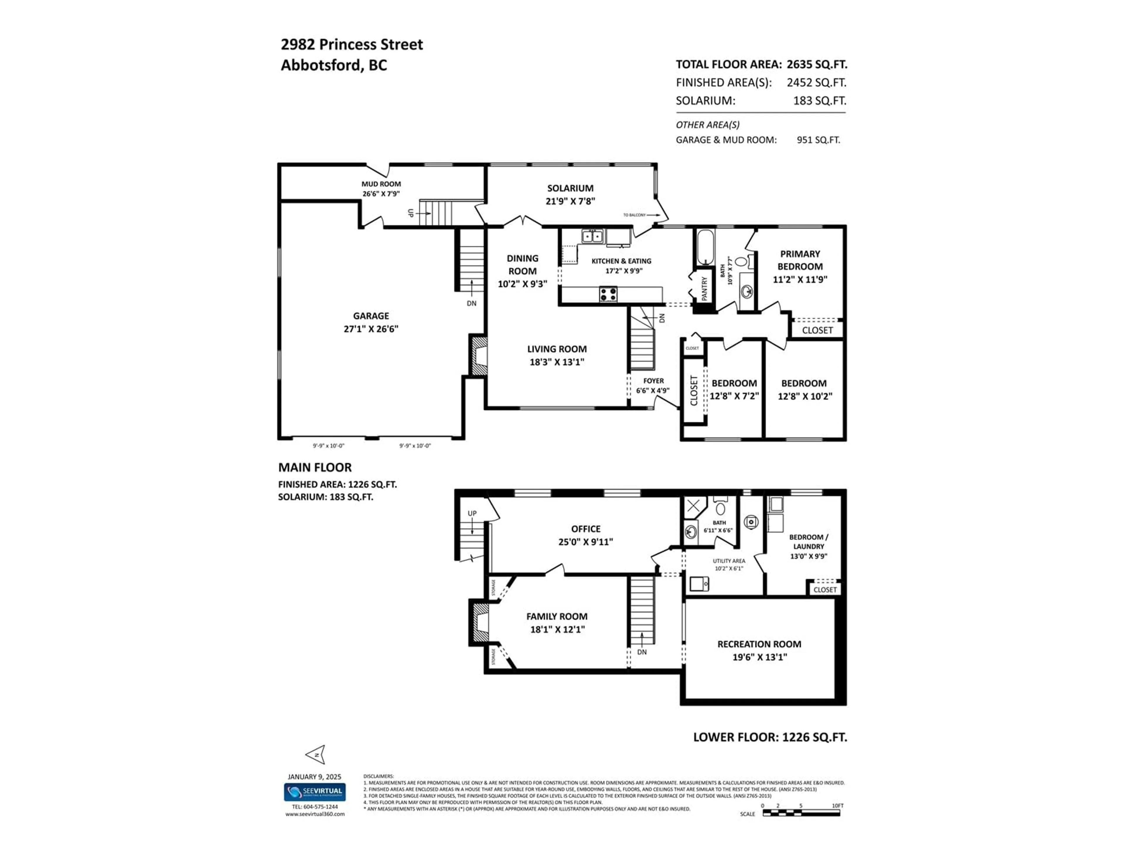 Floor plan for 2982 PRINCESS STREET, Abbotsford British Columbia V2T2S9