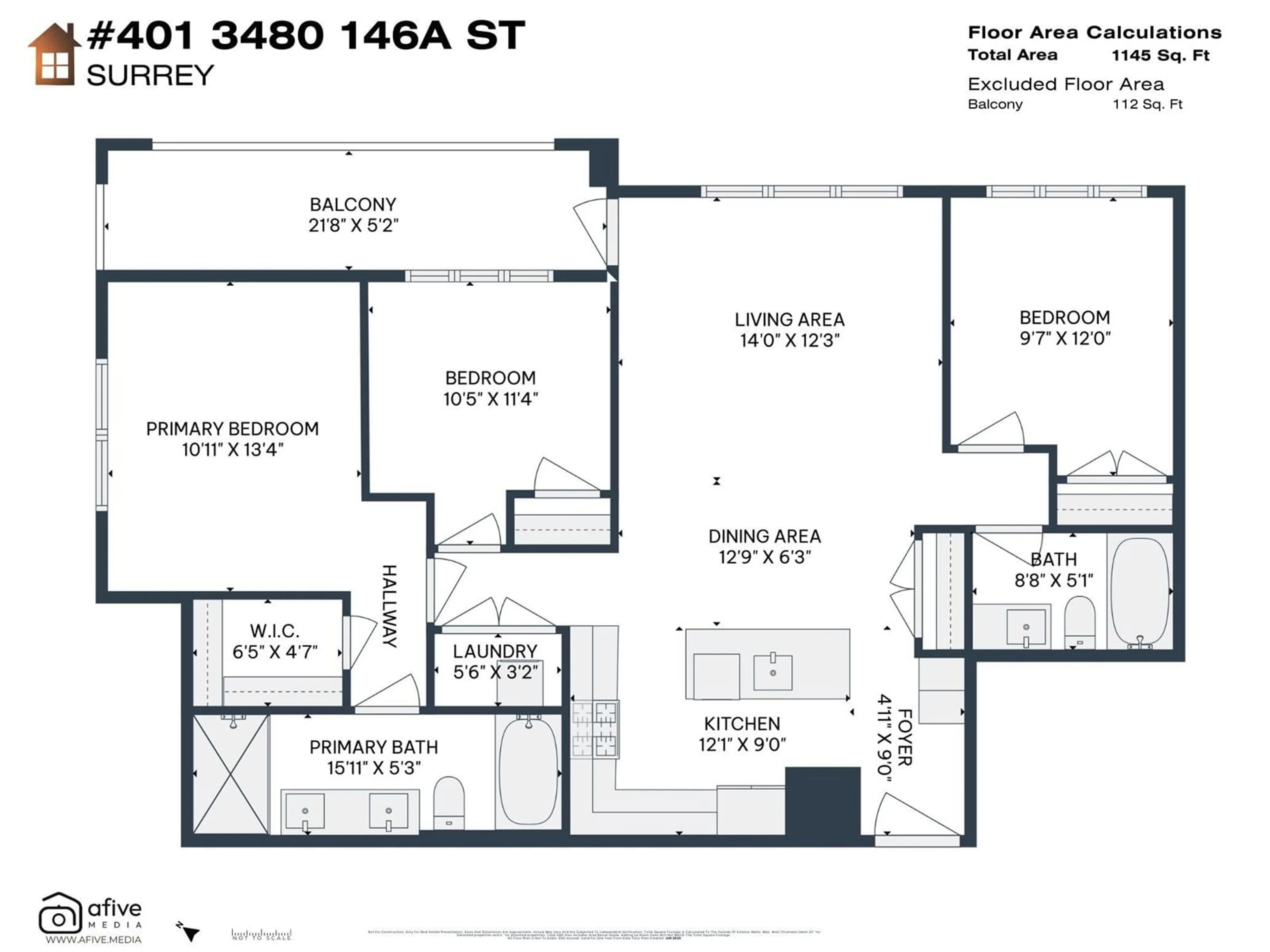 Floor plan for 401 3480 146A STREET, Surrey British Columbia V4P0H6