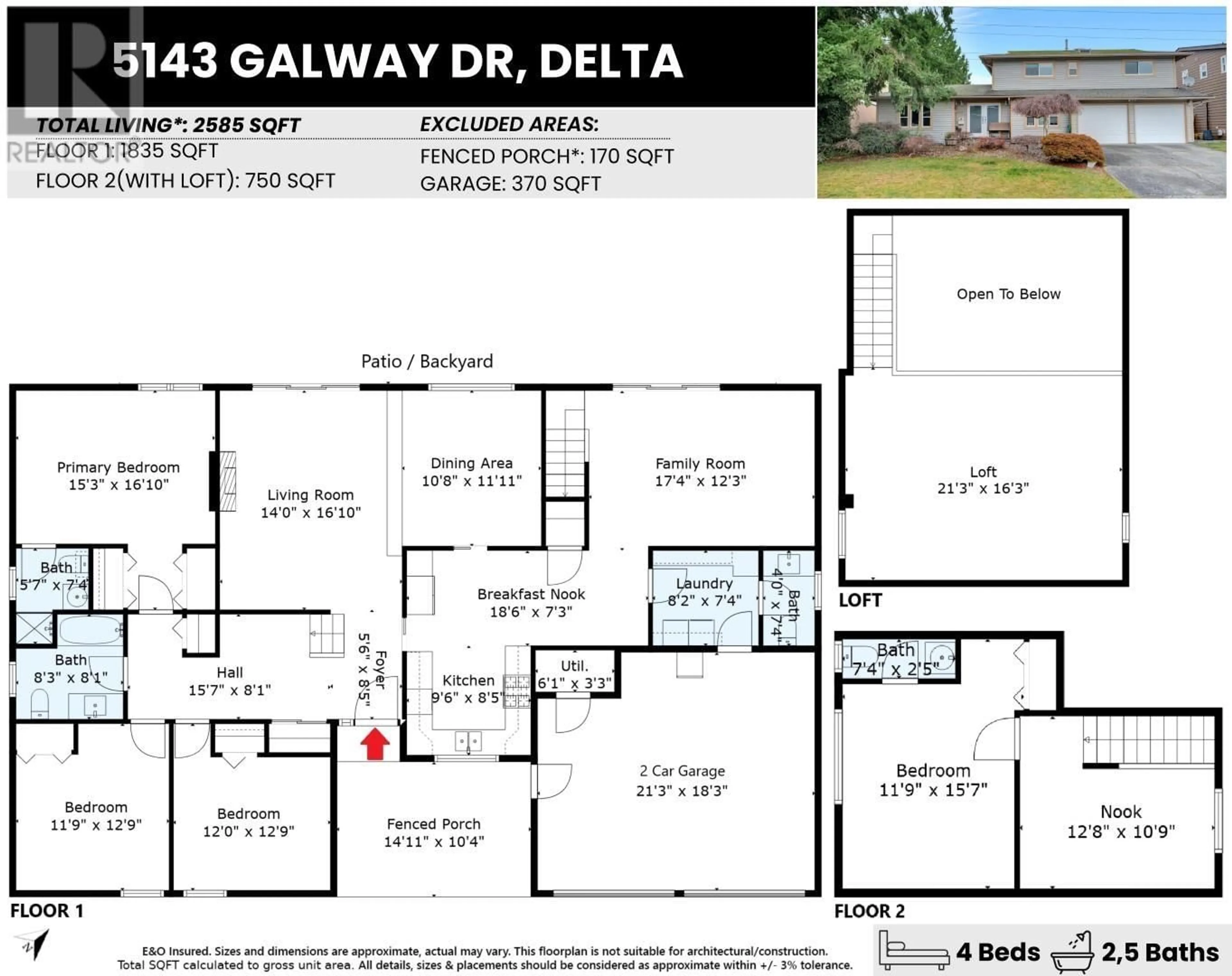 Floor plan for 5143 GALWAY DRIVE, Delta British Columbia V4M3R4