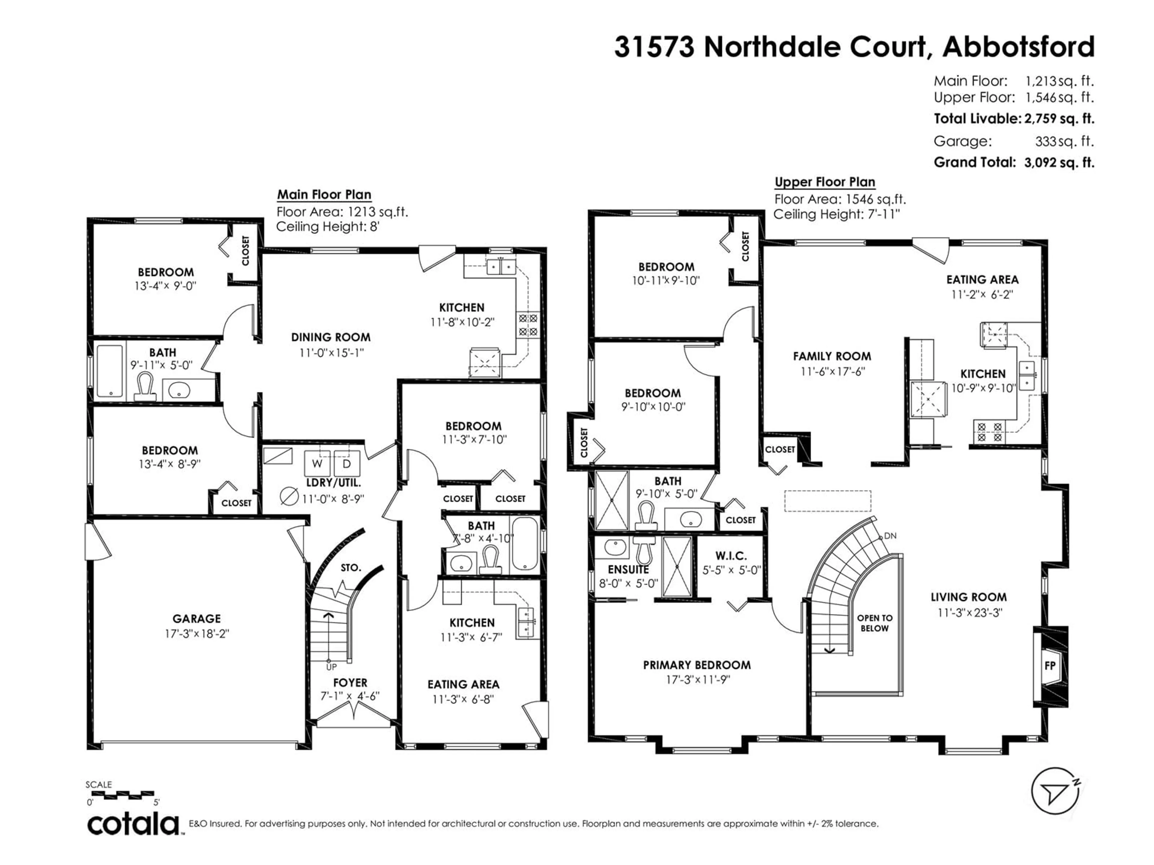 Floor plan for 31573 NORTHDALE COURT, Abbotsford British Columbia V2Z2K8