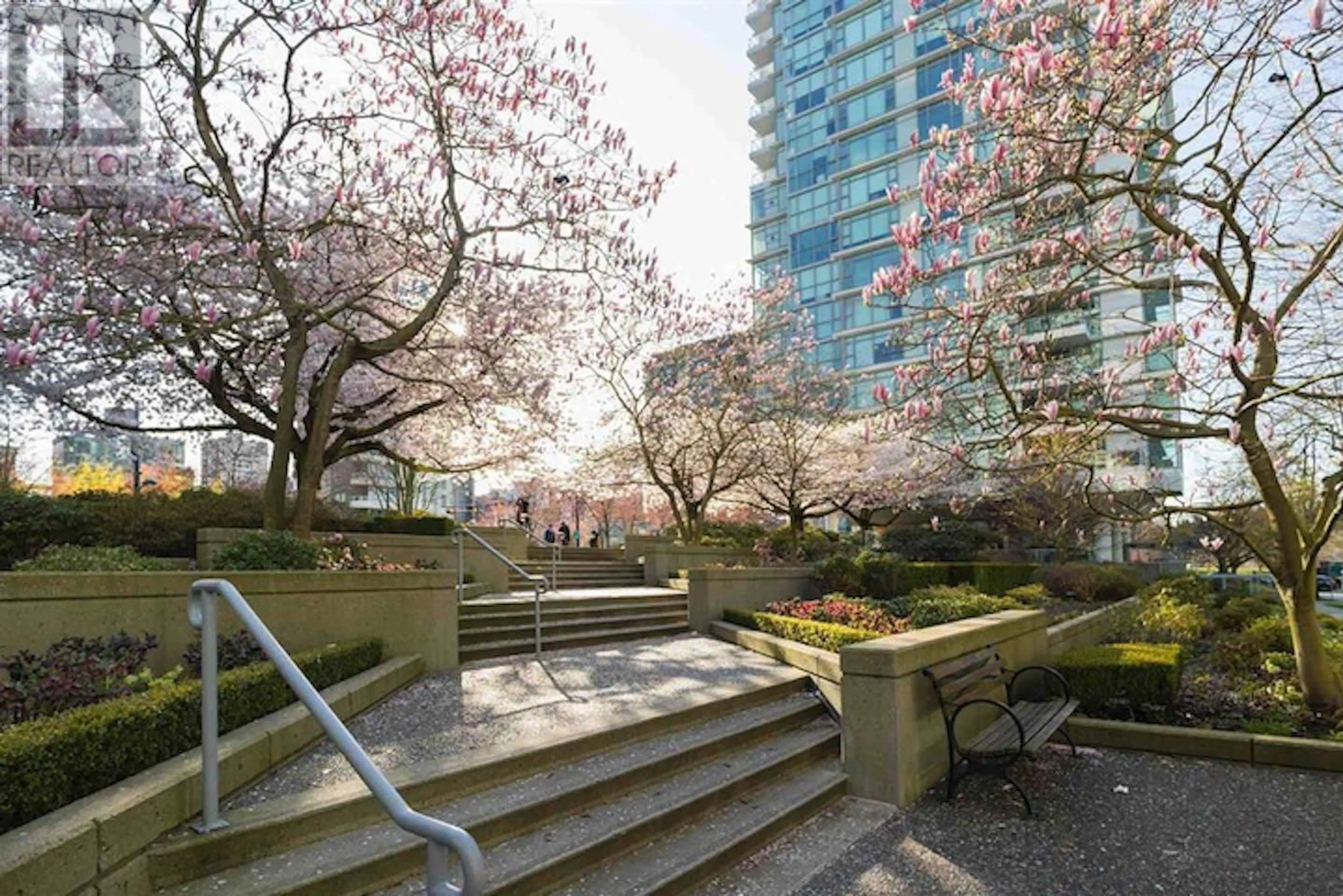 Patio, city buildings view from balcony for 501 1710 BAYSHORE DRIVE, Vancouver British Columbia V6G3G4