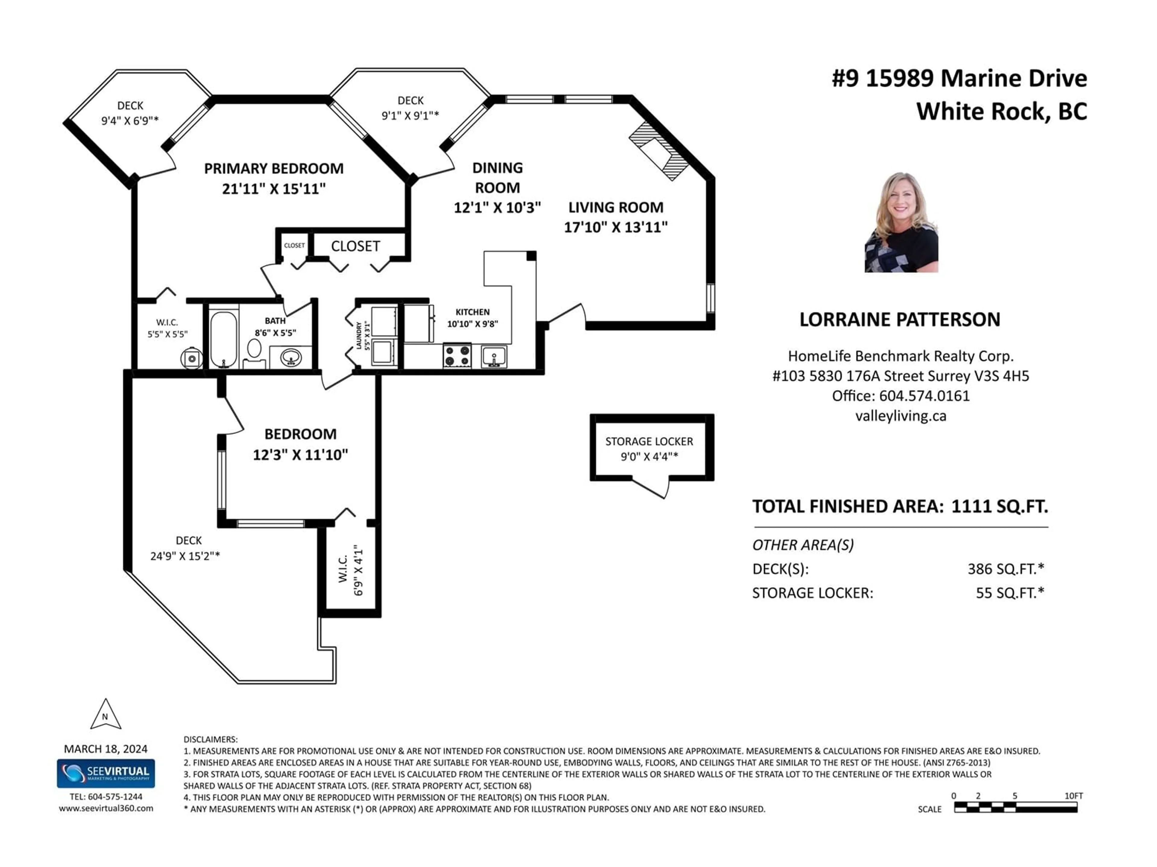 Floor plan for 9 - 15989 MARINE, White Rock British Columbia V4B1G1