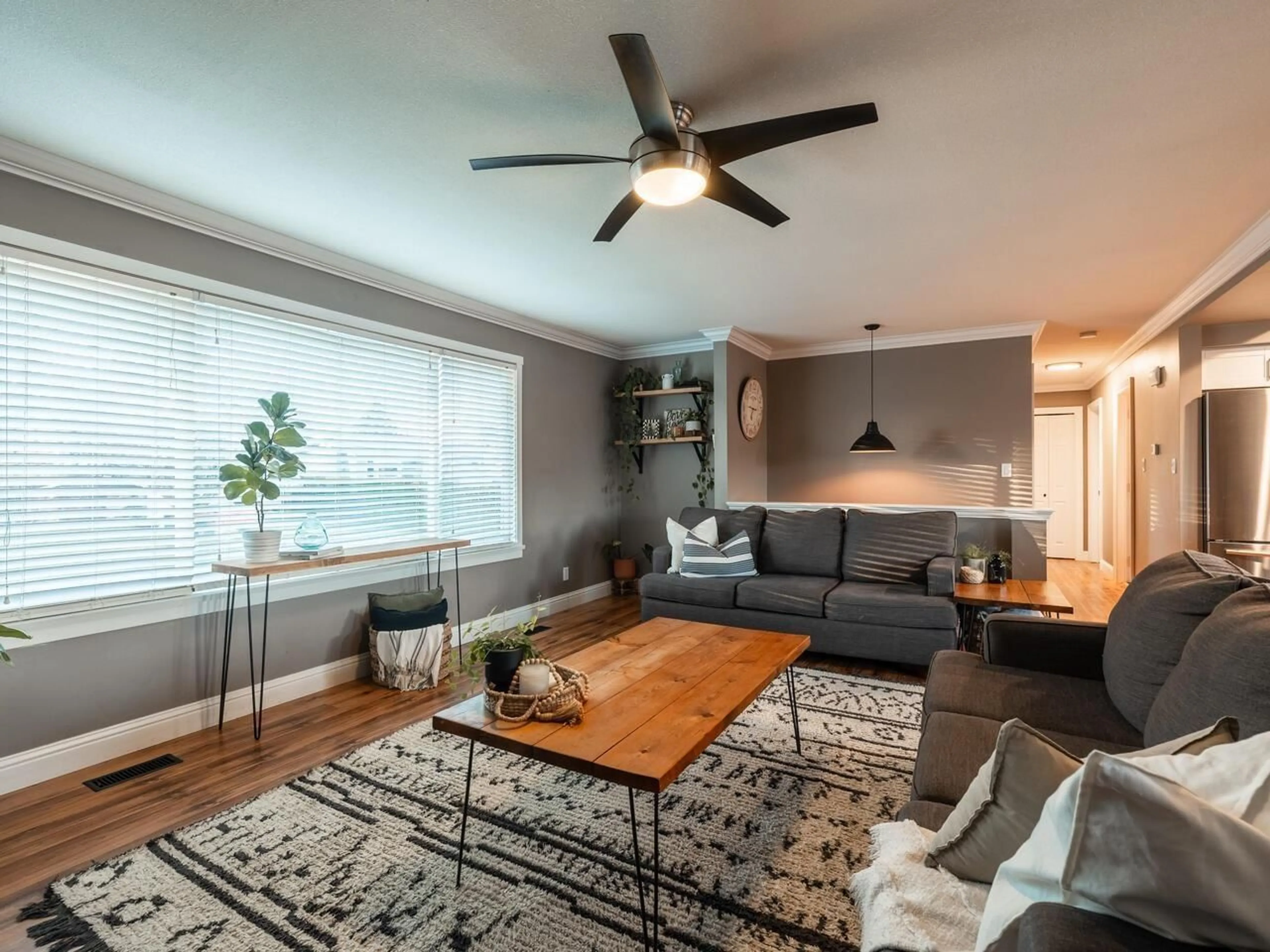 Living room with furniture, wood/laminate floor for 2816 269 STREET, Langley British Columbia V4W3A2