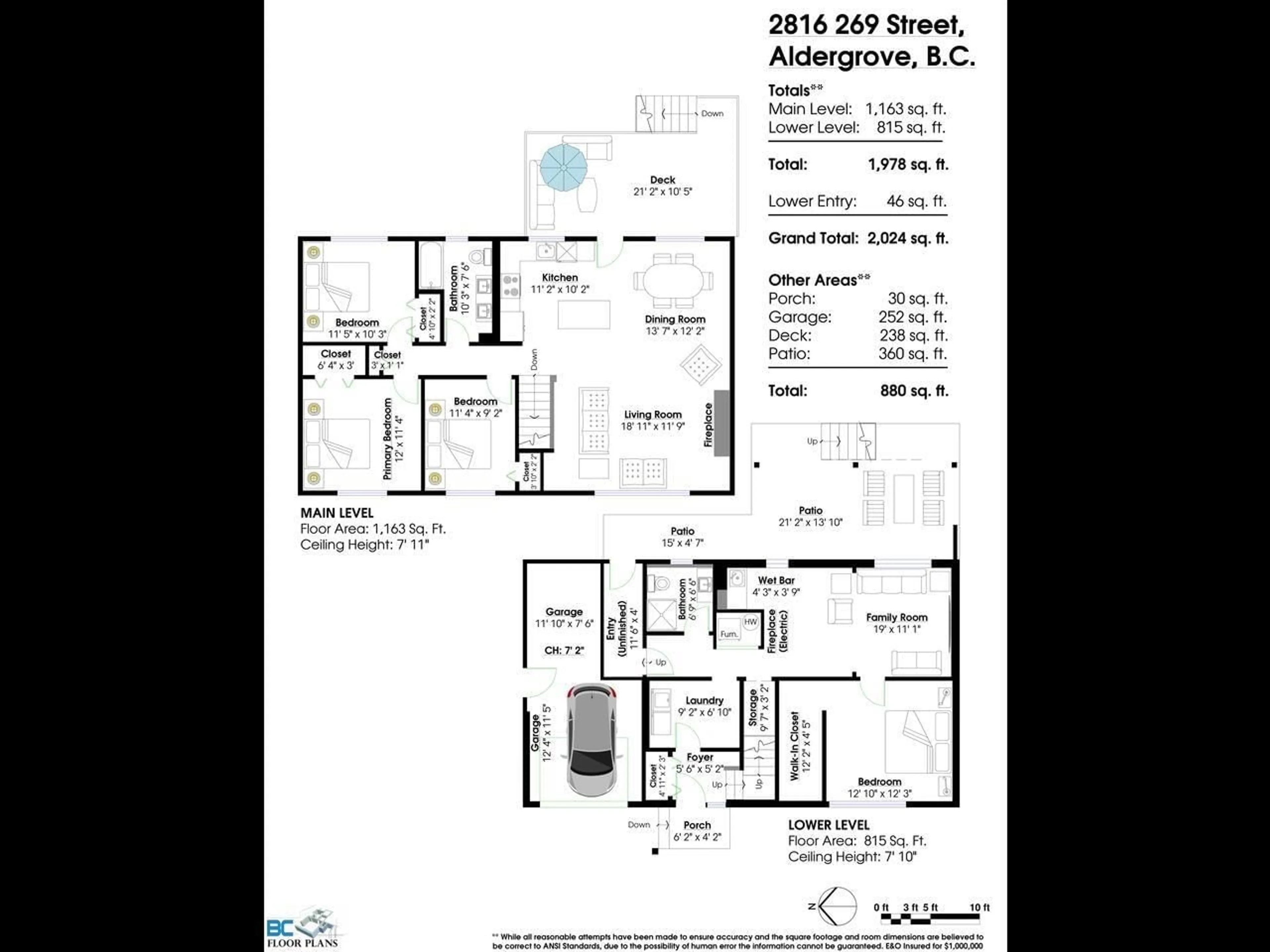 Floor plan for 2816 269 STREET, Langley British Columbia V4W3A2