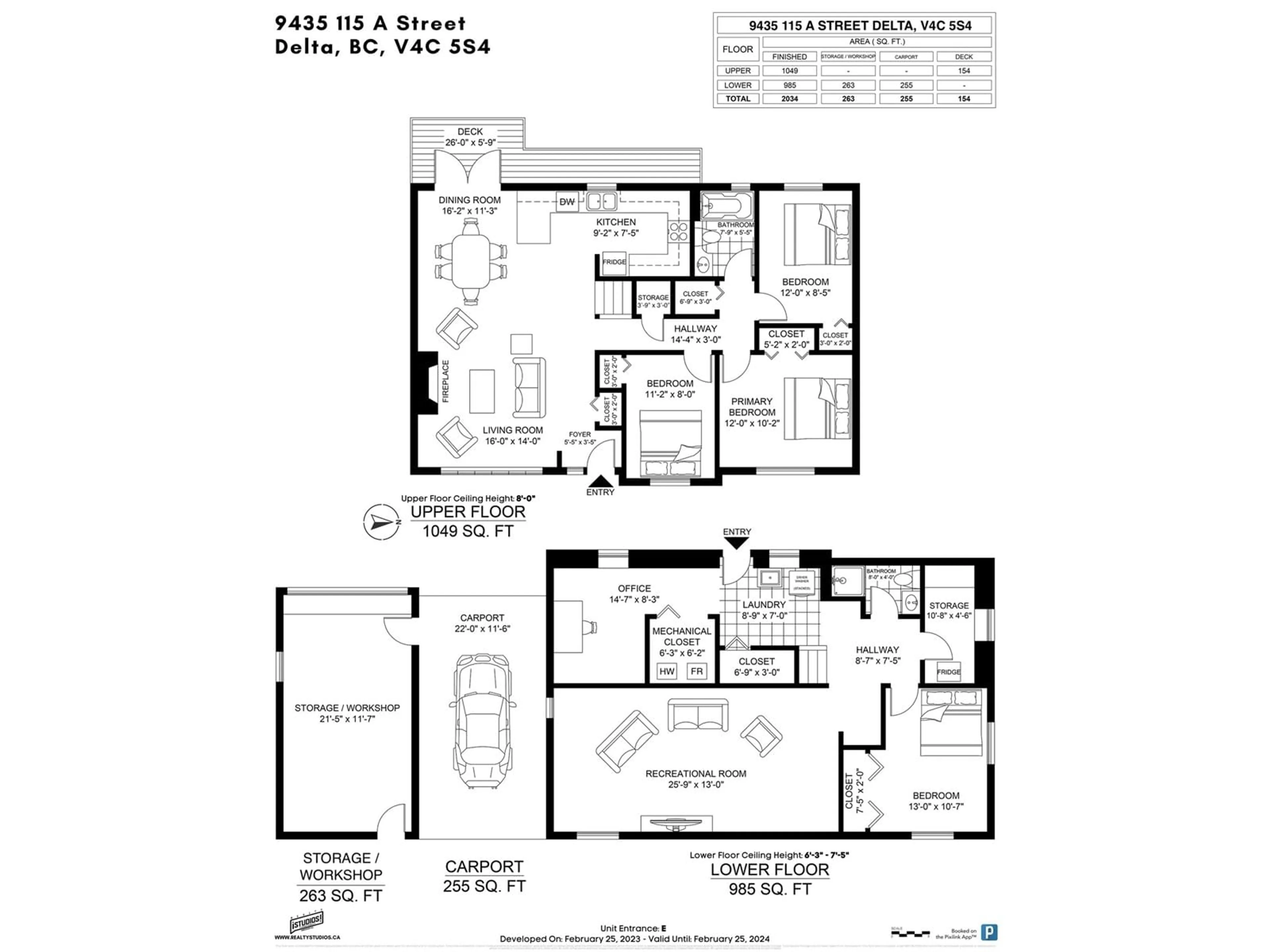 Floor plan for 9435 115A STREET, Delta British Columbia V4C5S4