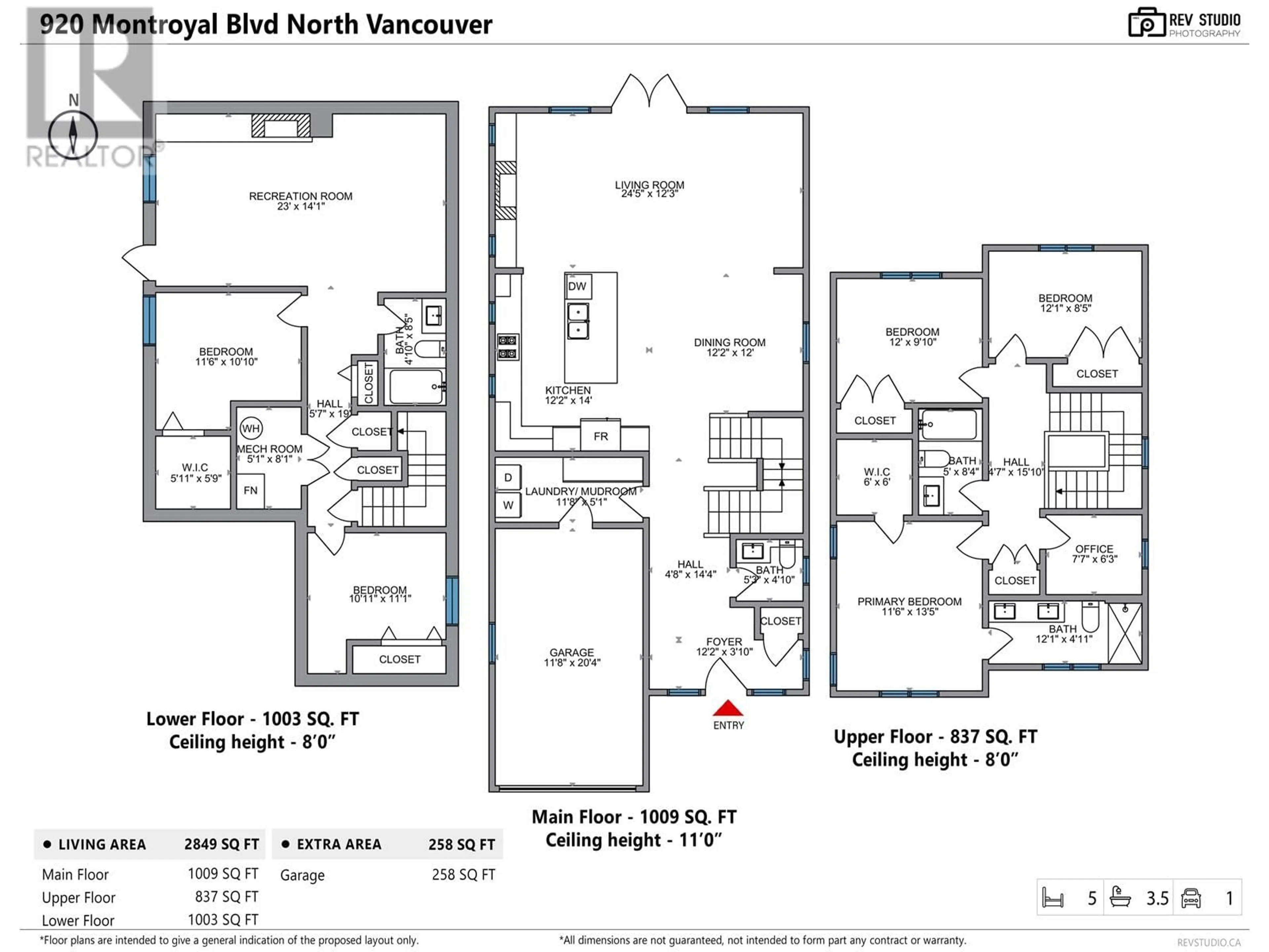 Floor plan for 920 MONTROYAL BOULEVARD, North Vancouver British Columbia V7R2H1