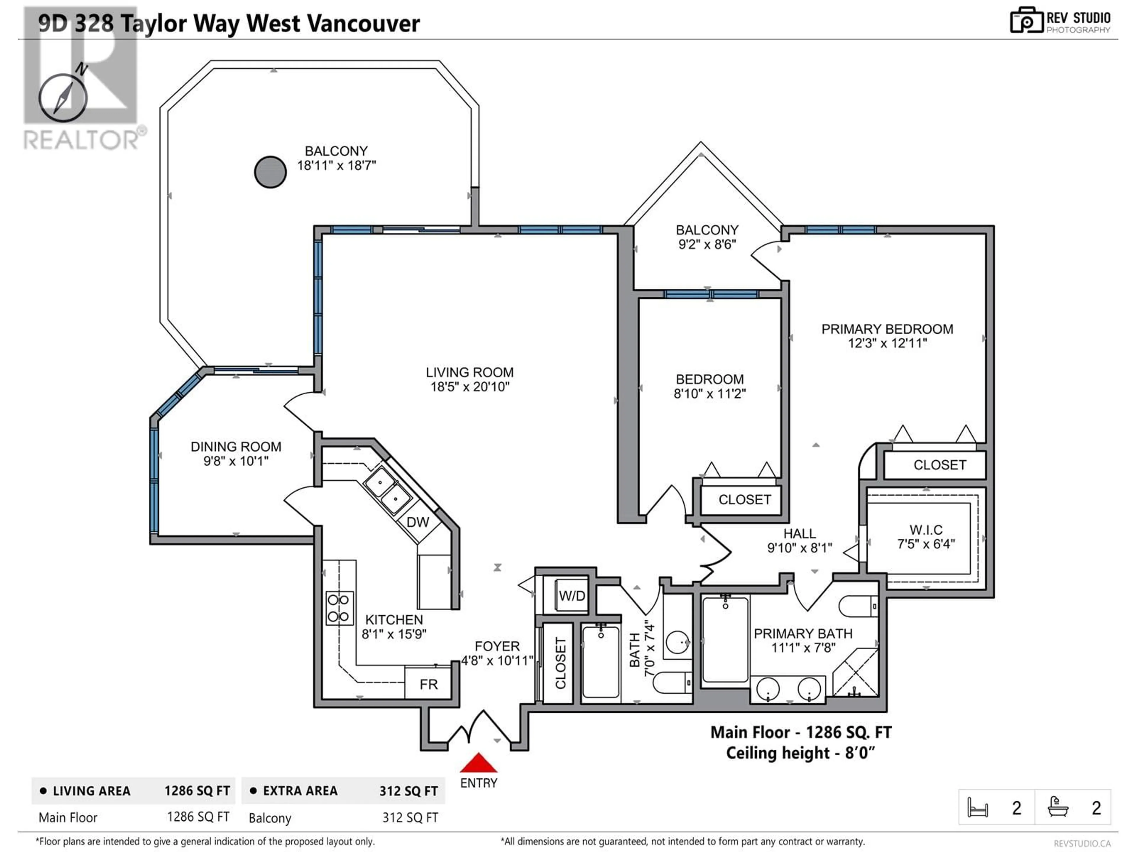 Floor plan for 9D 328 TAYLOR WAY, West Vancouver British Columbia V7T2Y4