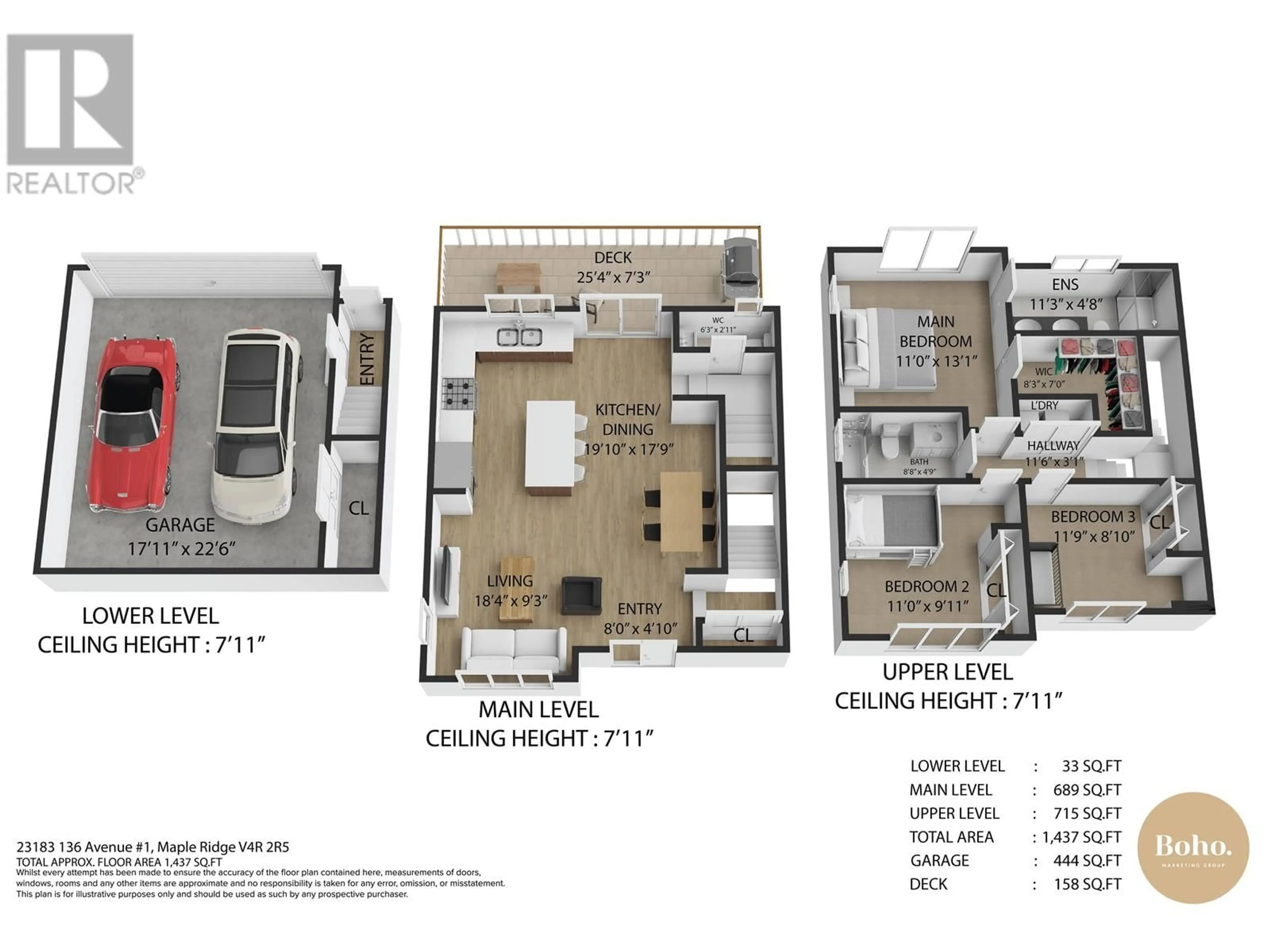 Floor plan for 1 23183 136 AVENUE, Maple Ridge British Columbia V4R0H9