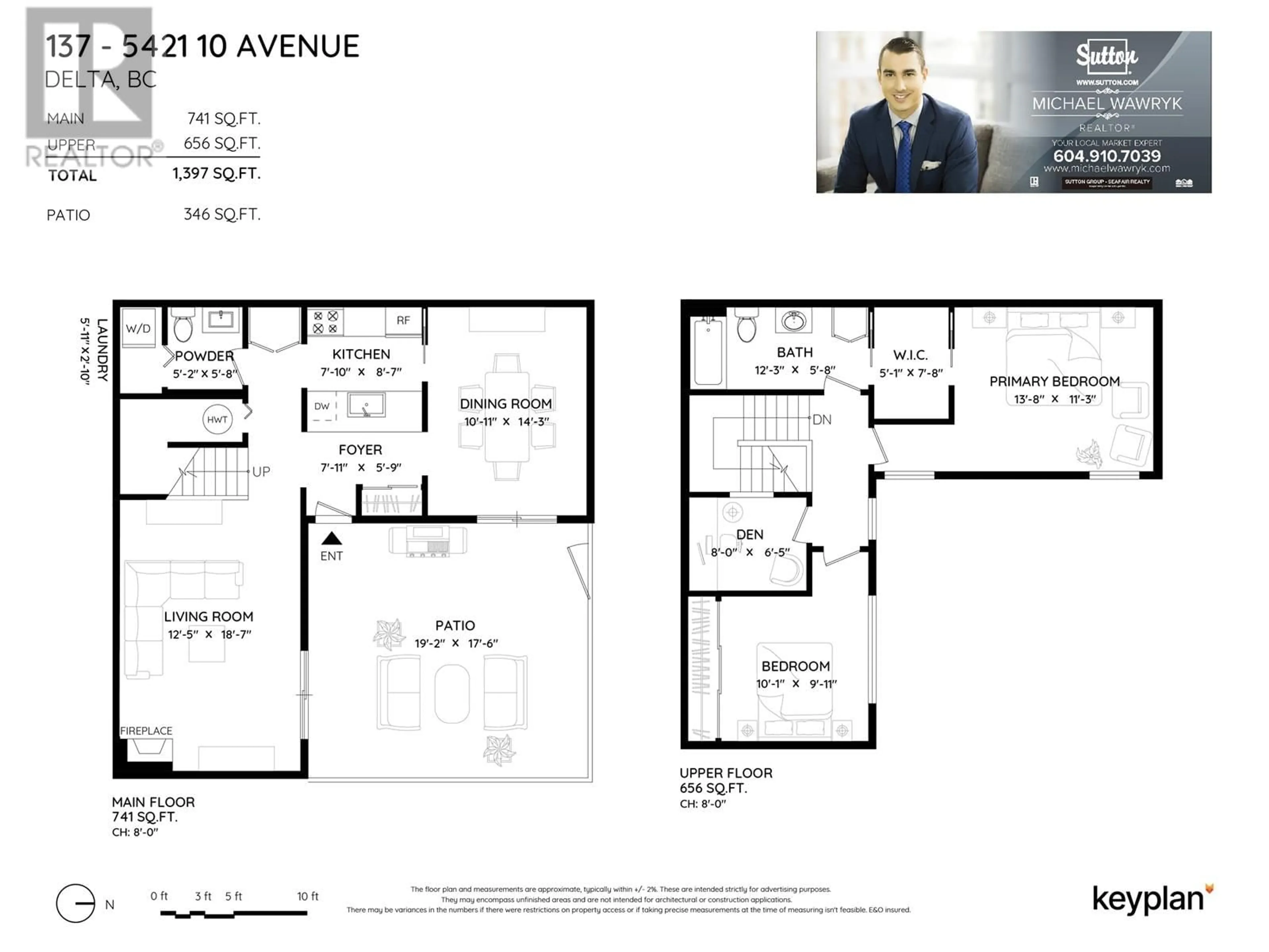 Floor plan for 137 5421 10 AVENUE, Delta British Columbia V4M3T9