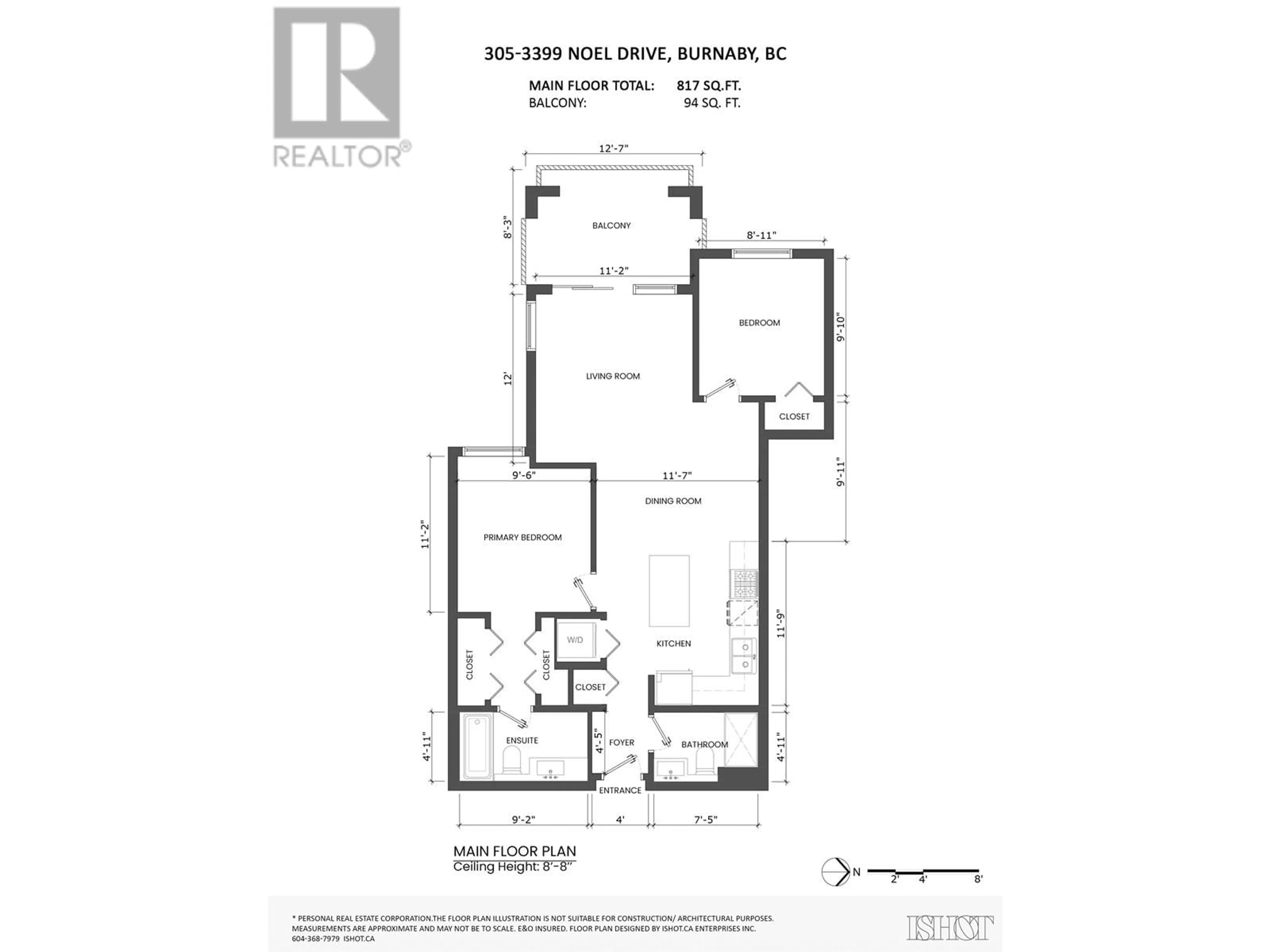 Floor plan for 305 3399 NOEL DRIVE, Burnaby British Columbia V3J0G8