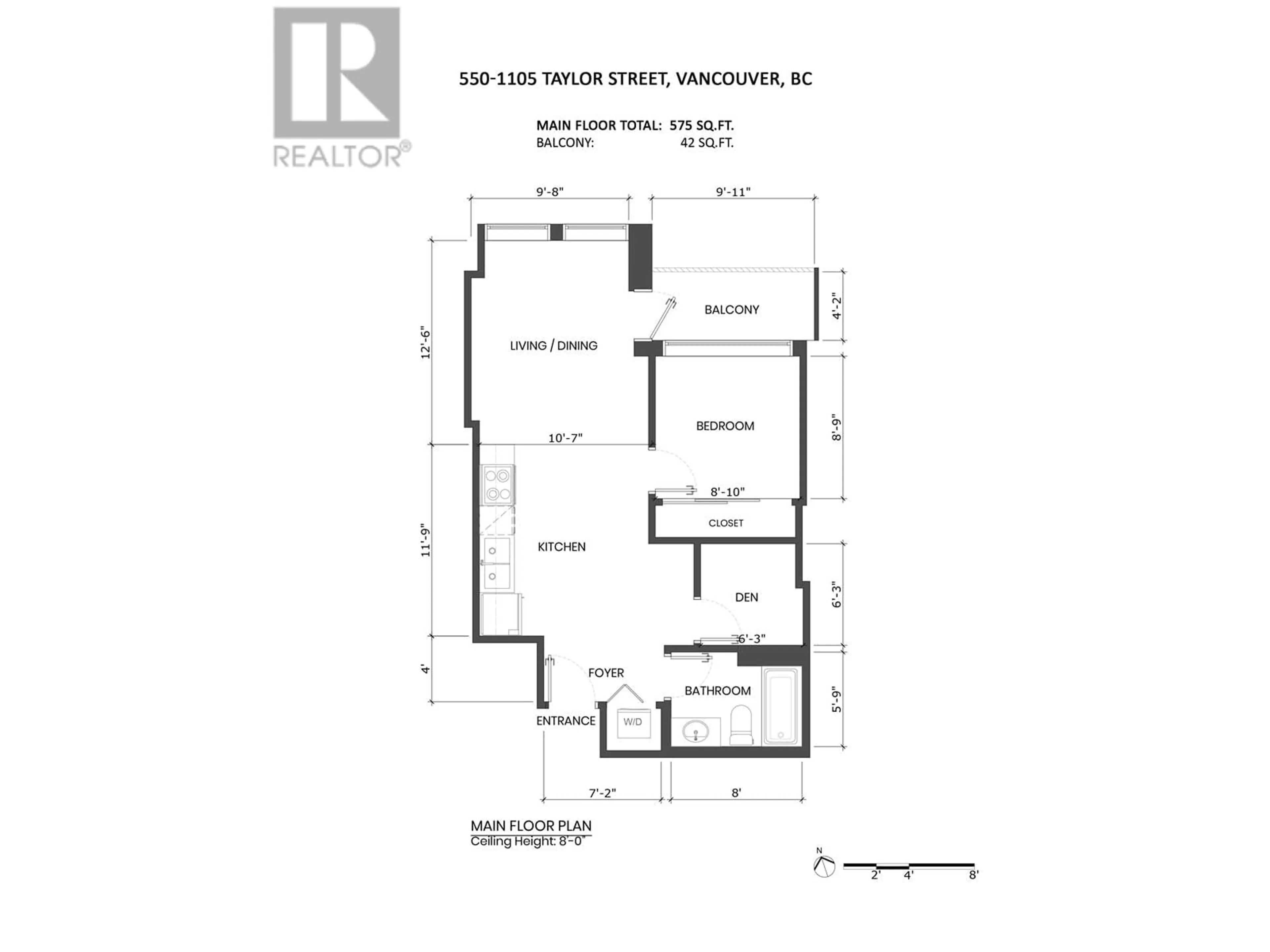 Floor plan for 1105 550 TAYLOR STREET, Vancouver British Columbia V6B1R1